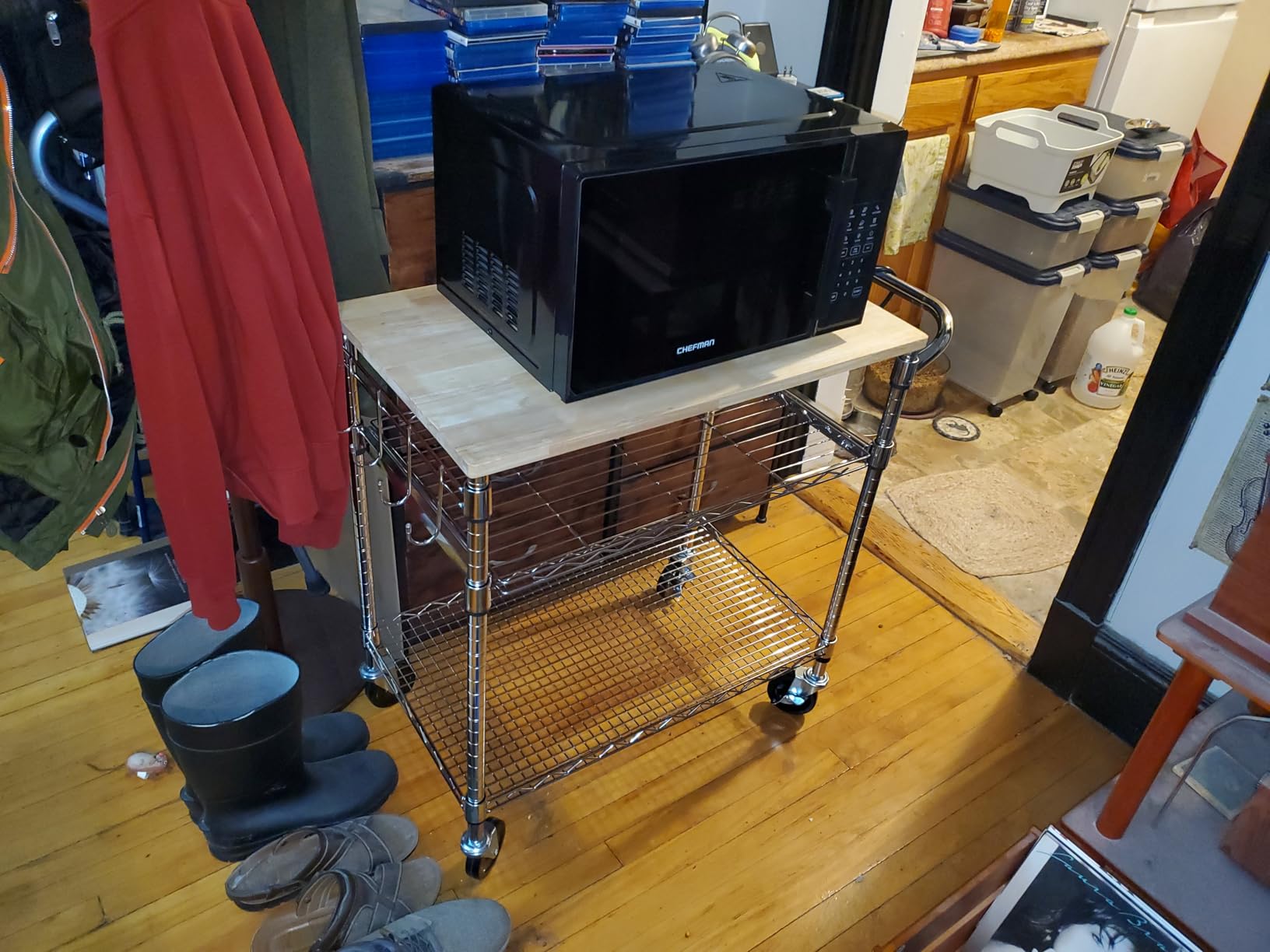 Finnhomy 3-Tier Rolling Kitchen Cart with 18