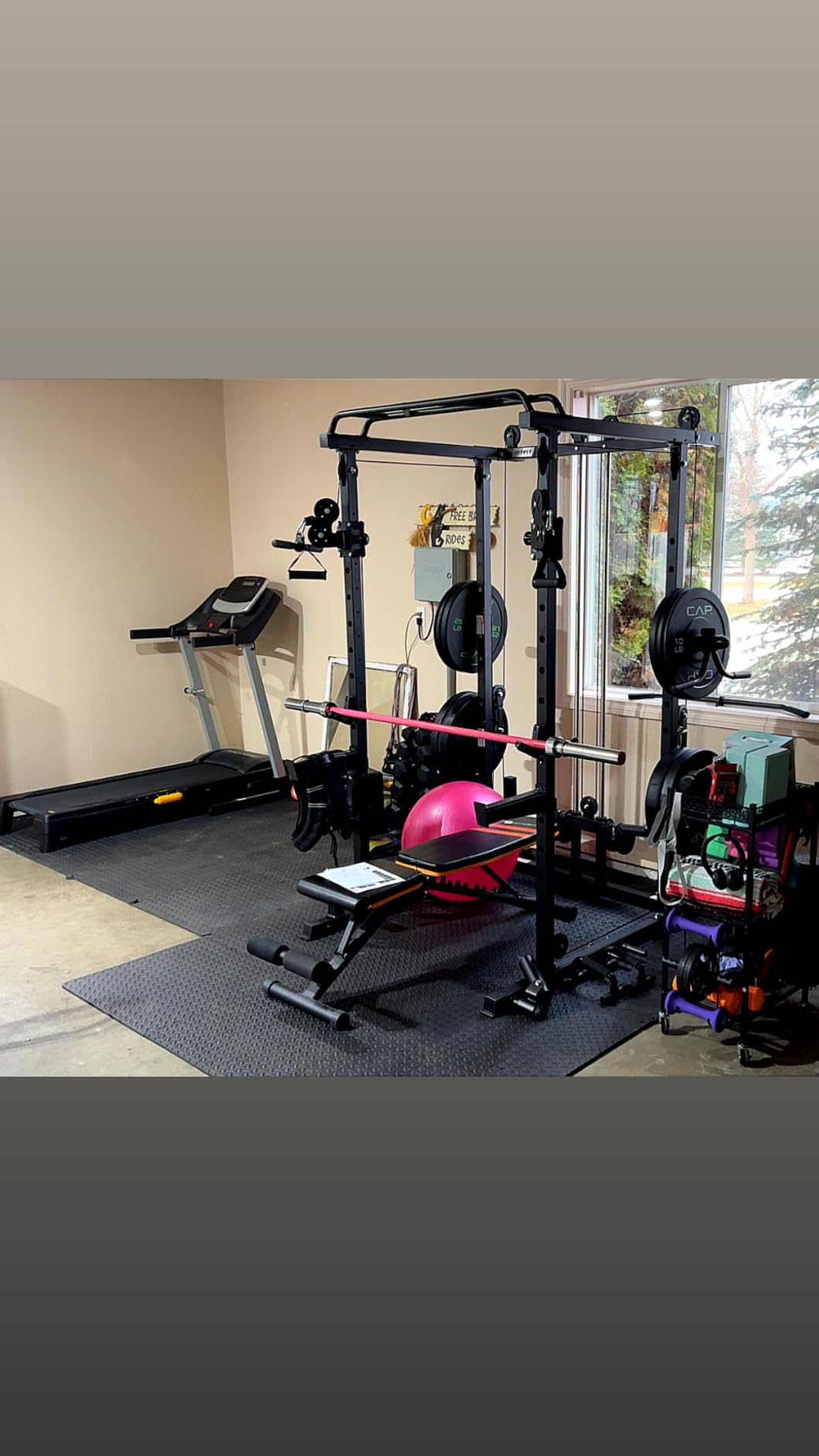 CAP 2-inch Olympic Bumper Plate Weight Set | 100-370 lbs | Multiple Colors | Storage Rack Optional customer photo 2