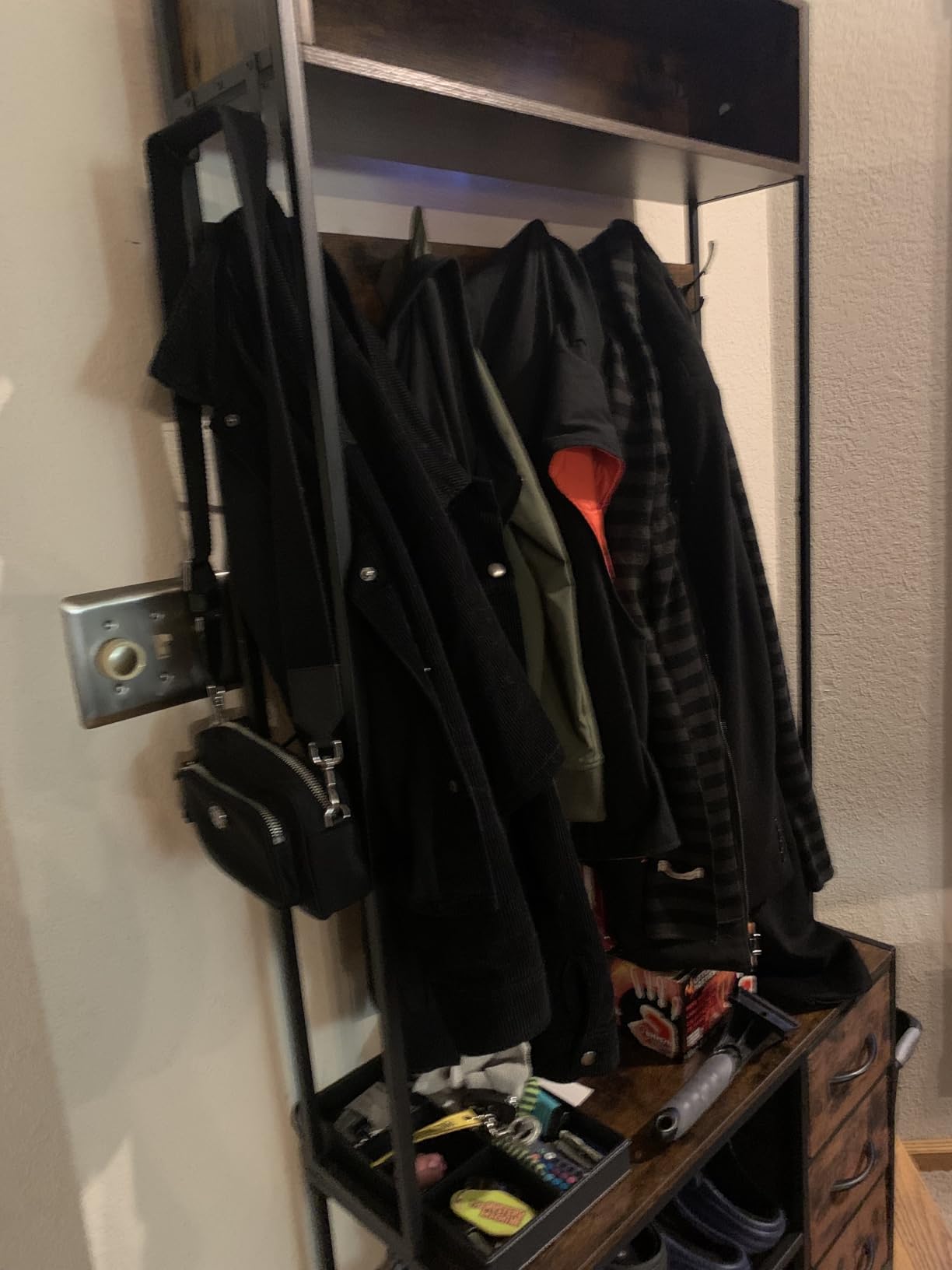 Hall Tree with Bench & 3 Drawers Storage 31.5