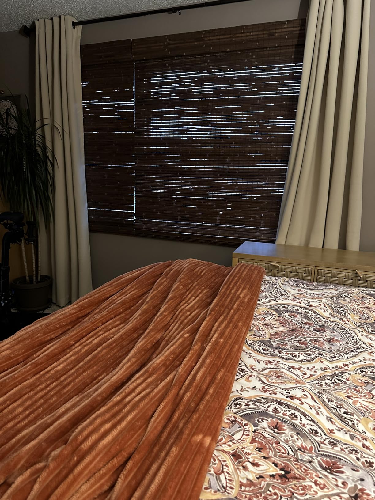 Cordless Woven Wood Roman Shades, Bamboo Shades Sizes 20 to 72 Wide and 24 to 72 High, Bamboo Mesh Natural customer photo 2