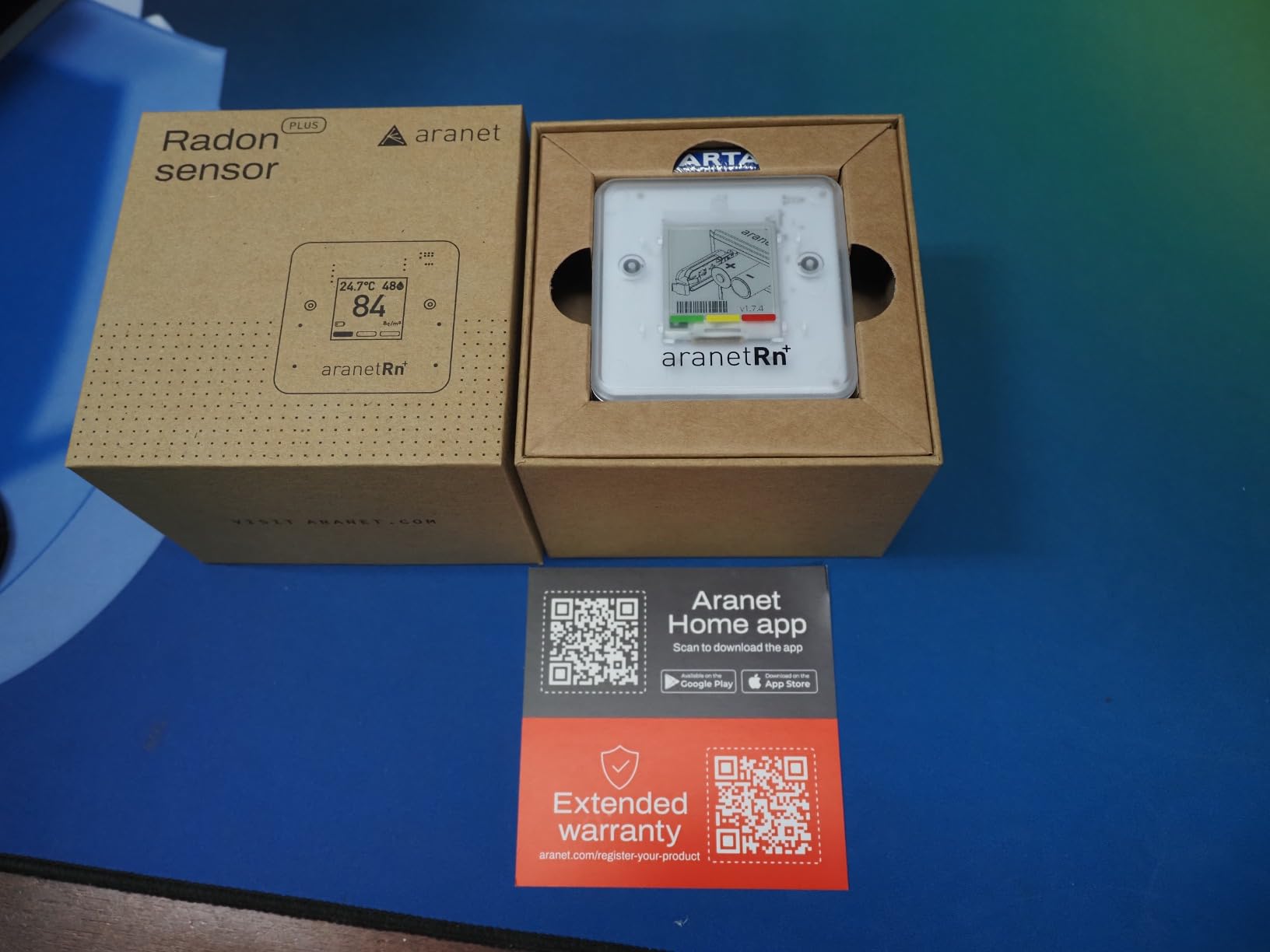 SAF Aranet Radon Detector for Home: 10-Min Measurement, Temperature, Relative Humidity, Pressure, E-Ink Display, 7-Year Battery, Portable with Free App, Bq/m3 & pCi/L Selectable customer photo 1
