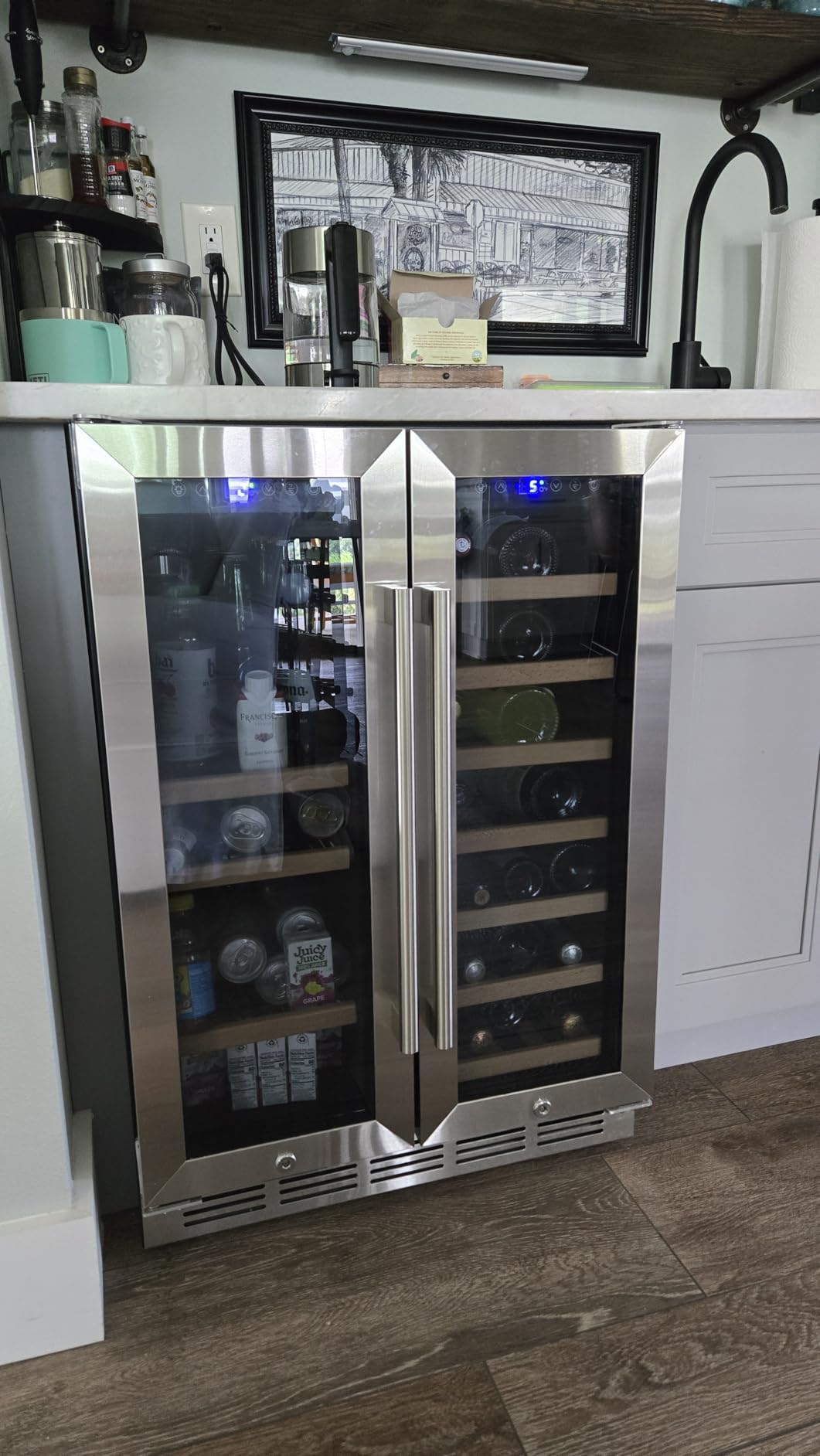FoMup Commercial Display Refrigerator with Reversible Glass Door, Upright Beverage Cooler Merchandiser, Drink Fridge with Door Lock for Restaurant Supermarket Convenience Store, 13.8 Cu.Ft customer photo 2