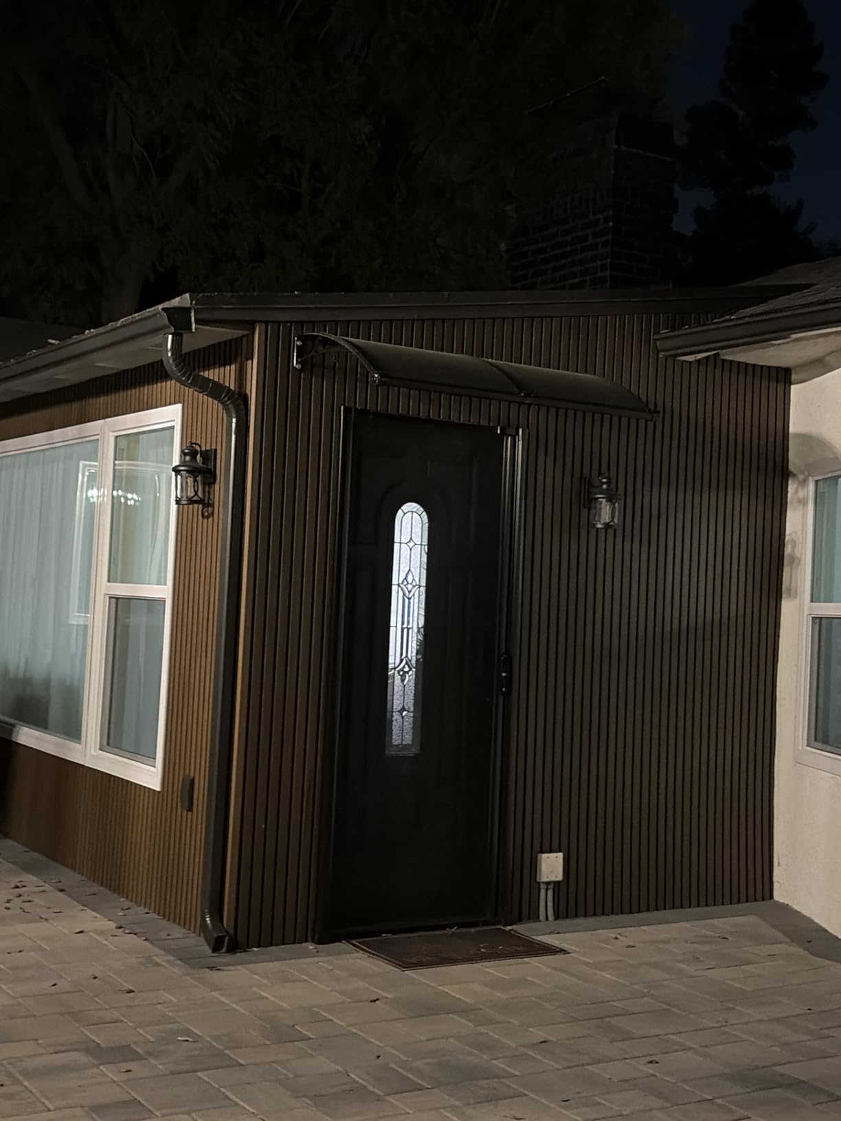 Awning for Door Entrance, Window Awnings Exterior with Aluminum Bracket Polycarbonate Board, Patio Balcony Porch, UV Rain Snow Protection Gray 60x130cm/24x51in customer photo 1