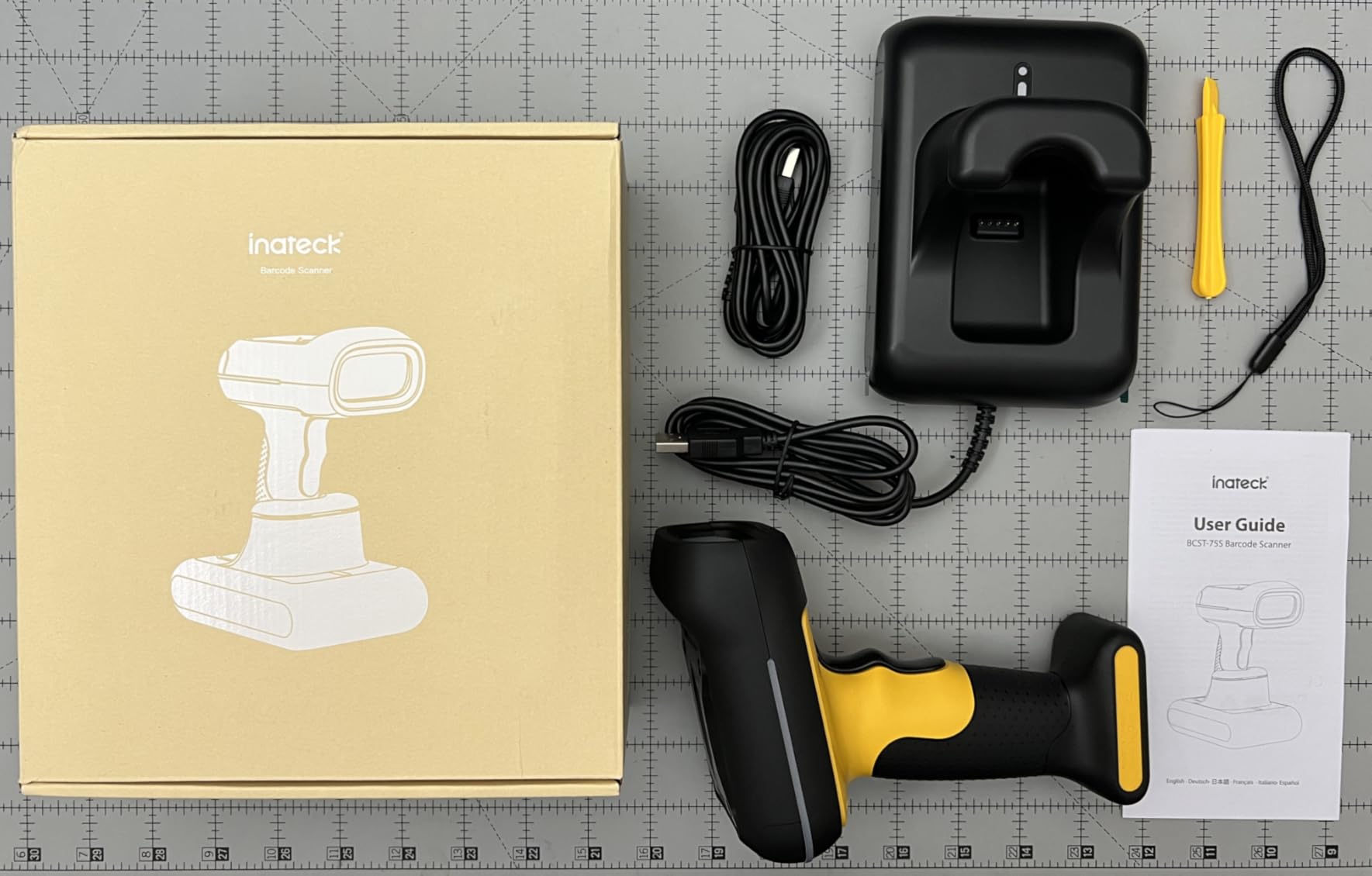 Inateck Industrial 2D Barcode Scanner, IP67 with Charging Dock, BCST-75S | Smart Charging Stand, IP67 Dustproof & Waterproof, 12ft Drop-Resistant, 2600mAh Battery, 180-Day Standby, APP & SDK customer photo 2