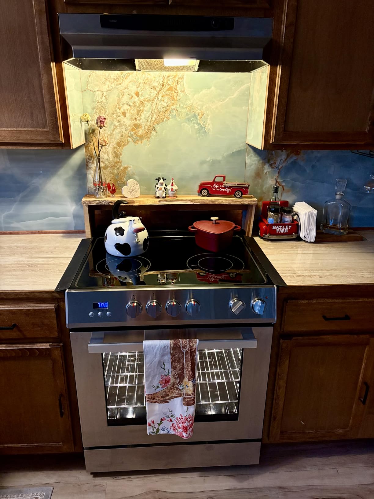 30 in. Stellar Coll 4.9 cu ft 4 Burner Electric Range Convection, Stainless | Cosmo COS-ERD304K Glass Cooktop, Dual Element Burners, 6 Oven Function, Display with Timer, Interior Lighting, Storage Drawer customer photo 1