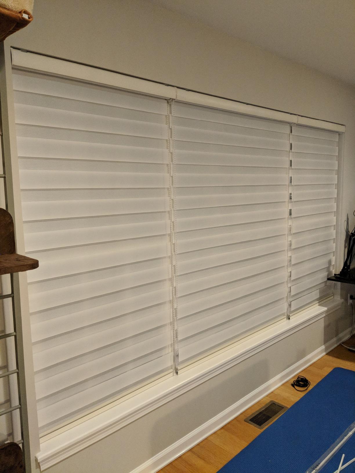Foiresoft Zebra Blinds Custom Size Day Night Dual Layer [Basic,White] customer photo 1