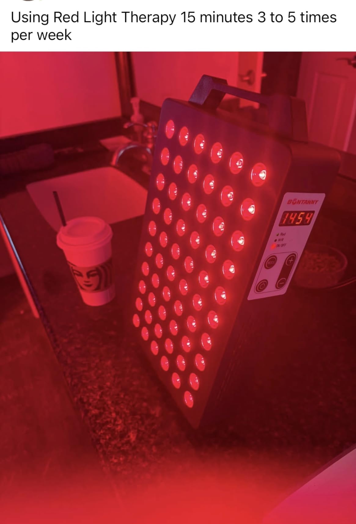 Red Light Therapy, 630/660/810/830/850nm 5 Wavelengths Red Near Infrared Light Device with 60 Dual Chip Clinical Grade LEDs, Remote Control, Timer for Face, Body, Pain Relief, BO-300 customer photo 1
