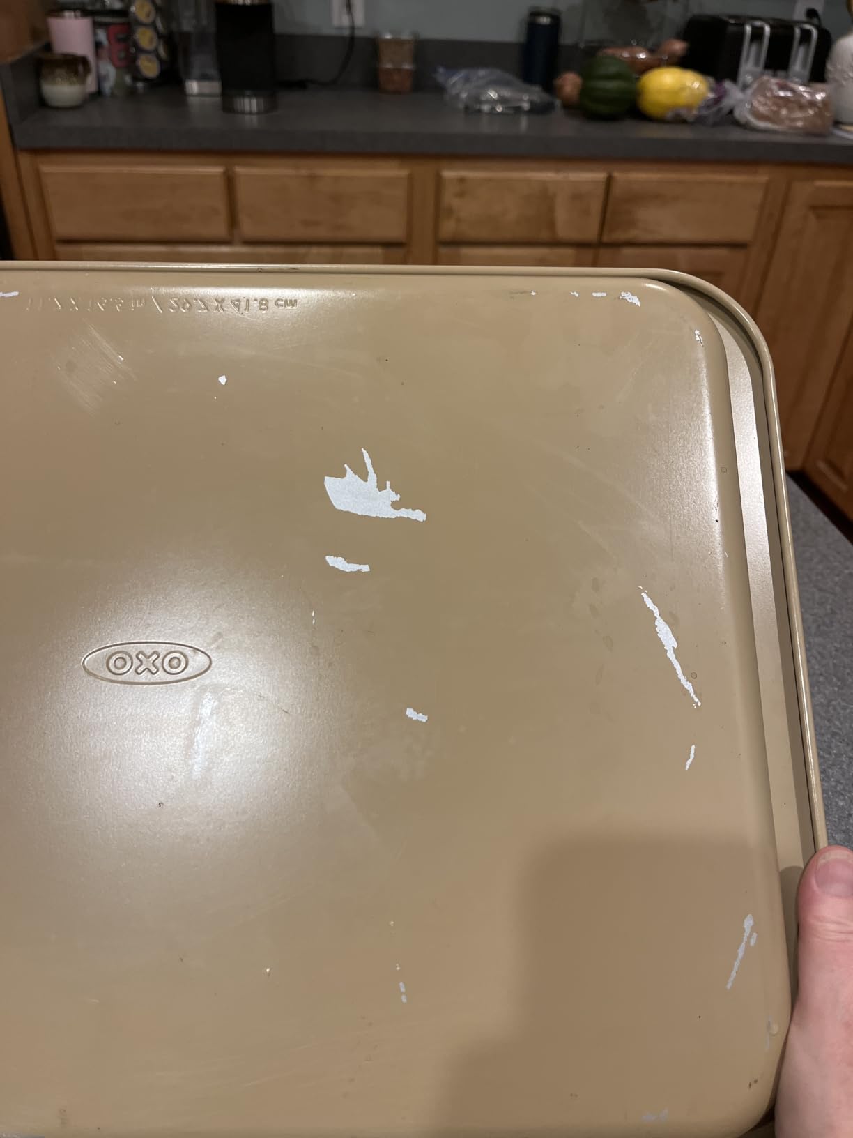 OXO Good Grips Non-Stick Pro Ceramic Coated Metal Bakeware Half Sheet Pan - Biscuit customer photo 2