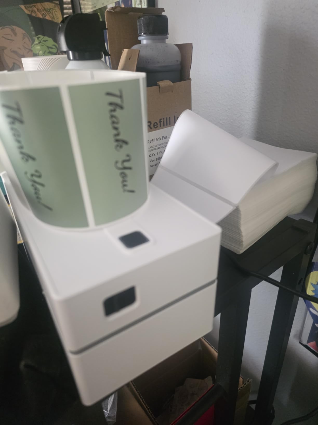 KNAON Bluetooth Thermal Shipping Label Printer, 4x6 Portable Thermal Address Label Printer for Small Business, Compatible with iPhone,Android,Windows,Mac-Works with Etsy Shopify USPS&More, White customer photo 2