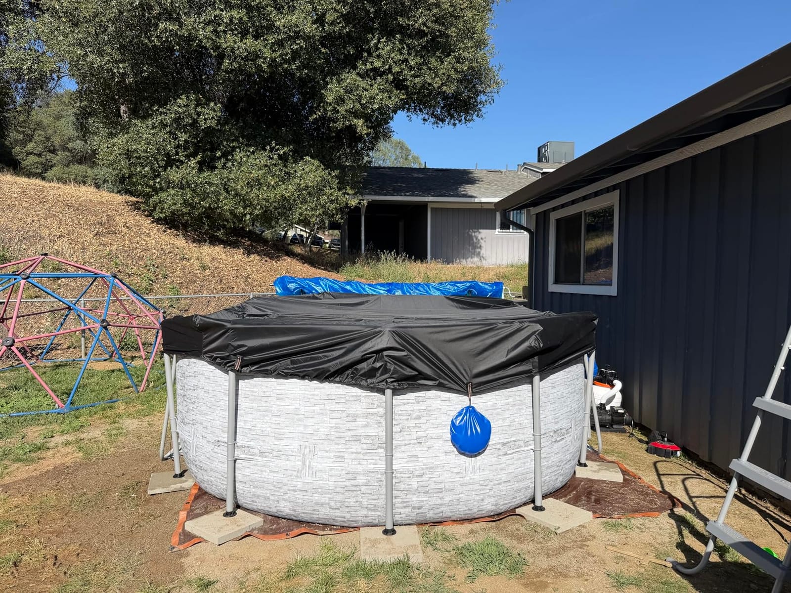 QH.HOME 18ft Winter Pool Cover, Windproof Patented Ratchet & Heavy Duty Fabric | Snug Fit Weight Rings & Drawstring Design, Tear Resistant, Waterproof customer photo 1