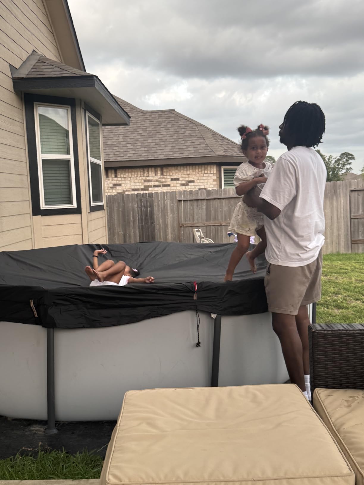 QH.HOME 18ft Winter Pool Cover, Windproof Patented Ratchet & Heavy Duty Fabric | Snug Fit Weight Rings & Drawstring Design, Tear Resistant, Waterproof customer photo 2