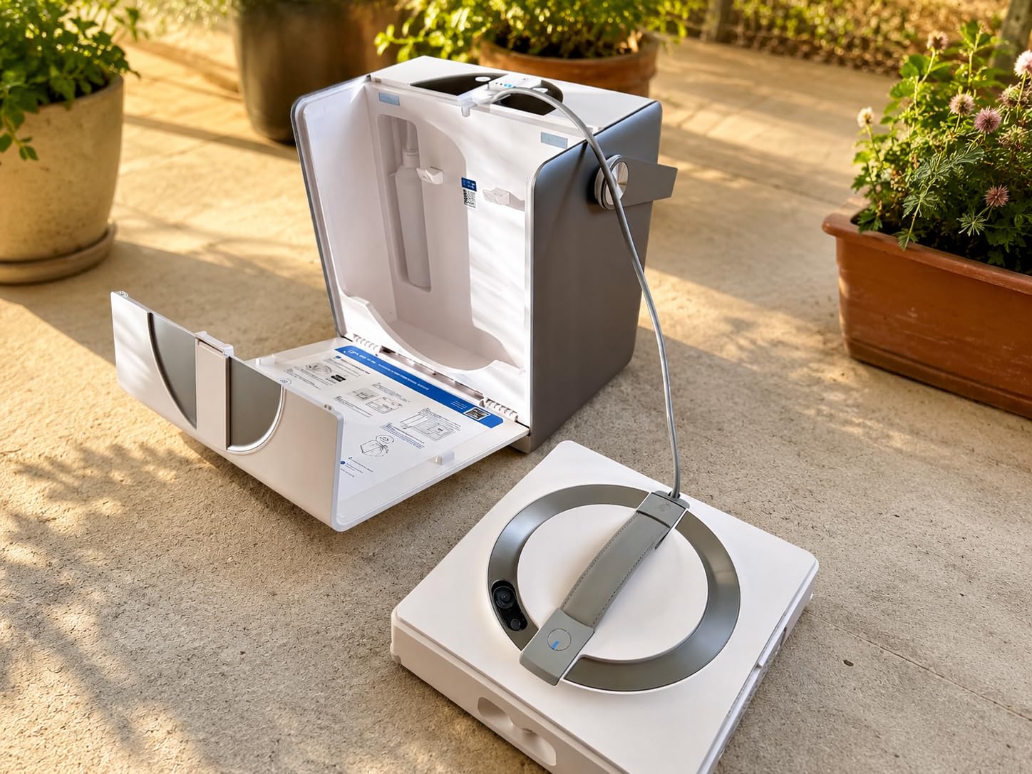 ECOVACS WINBOT W2 PRO Omni Portable Window Cleaning Robot with Multi-Functional Station, Charging While Working, Intelligent Cleaning with Triple Nozzle Water Sprayer, 12-Level Protection customer photo 1