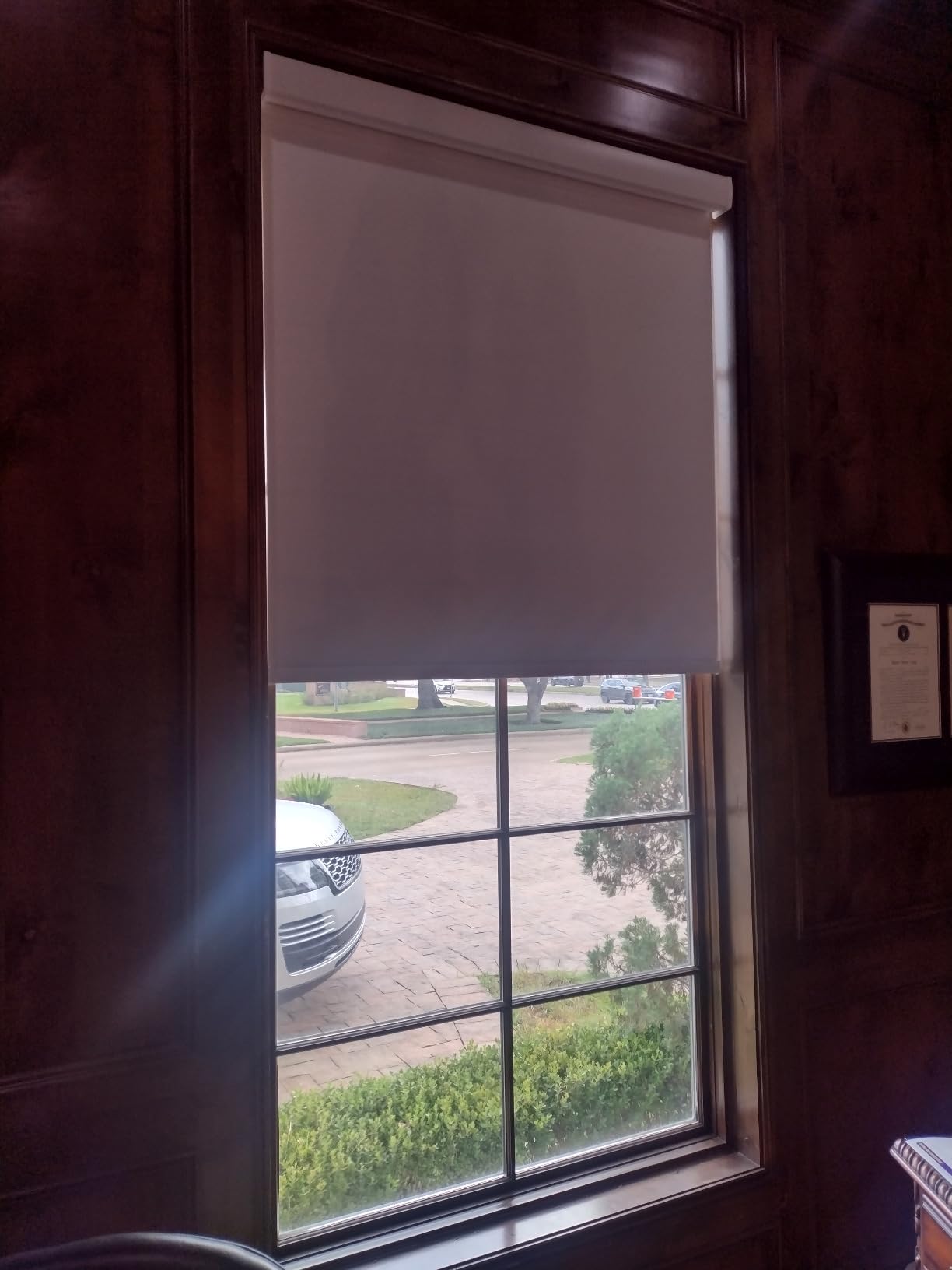 HeyBlinds Motorized Blinds with Remote, Blackout Smart Roller Shades | Rechargeable Automatic Blinds for Home & Office, Remote/APP/Voice/Timer Control, Works with Alexa Google HomeKit, Custom Size customer photo 1