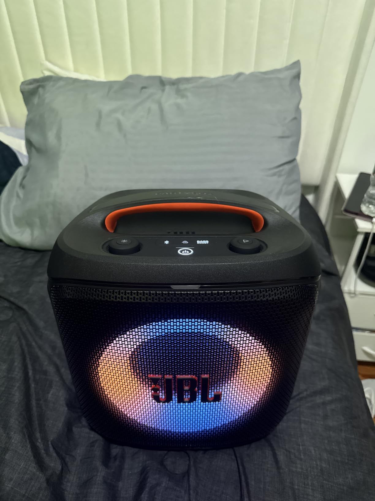 JBL PartyBox Encore Essential 2 Portable Speaker, AI Sound Boost - Black, Dynamic Lightshow, Up to 15 Hour Battery, Mic and Guitar Inputs, Auracast Stereo Link, App Control, Splash Proof customer photo 2