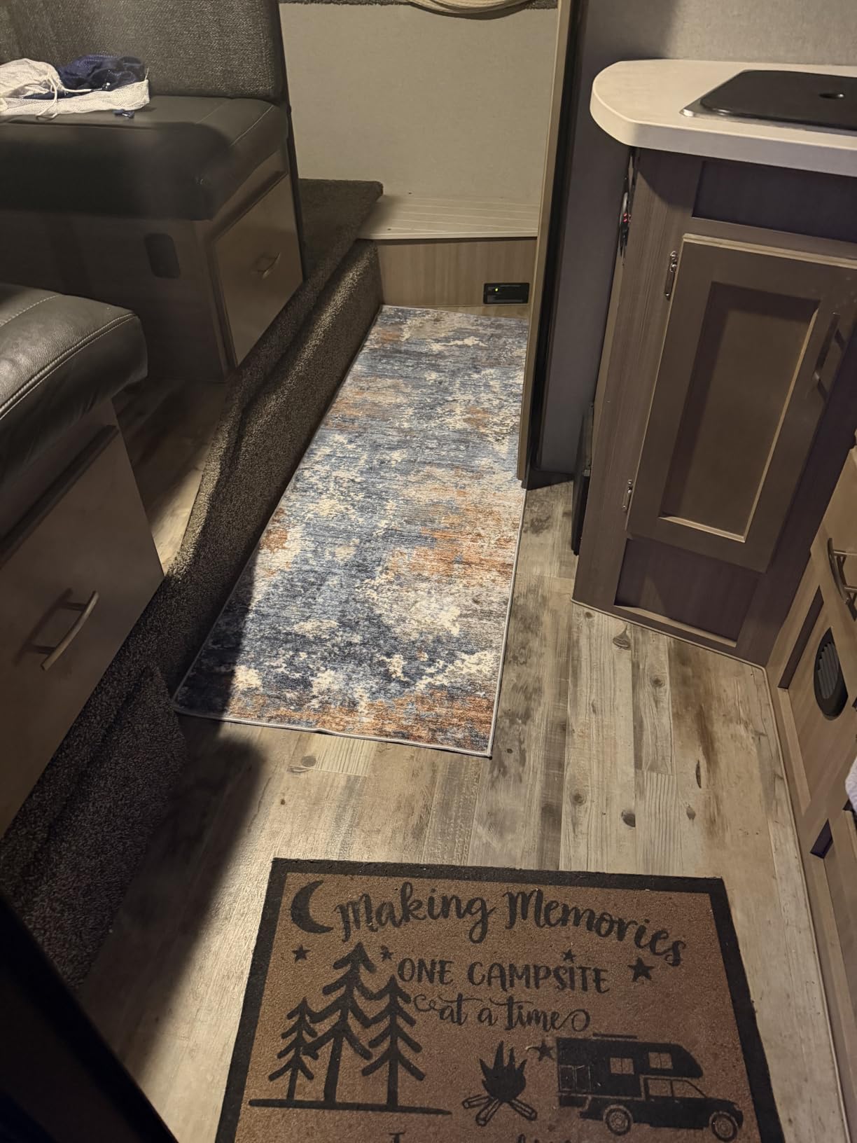 3x10 ft Long Hallway Runner Rug - Non-Slip Washable Kitchen Floor Rug with Rubber Backing, Modern Low Pile Thin Wide Carpet Runners for Bedroom, Entryway Indoor (Brown Beige,3x10) customer photo 1
