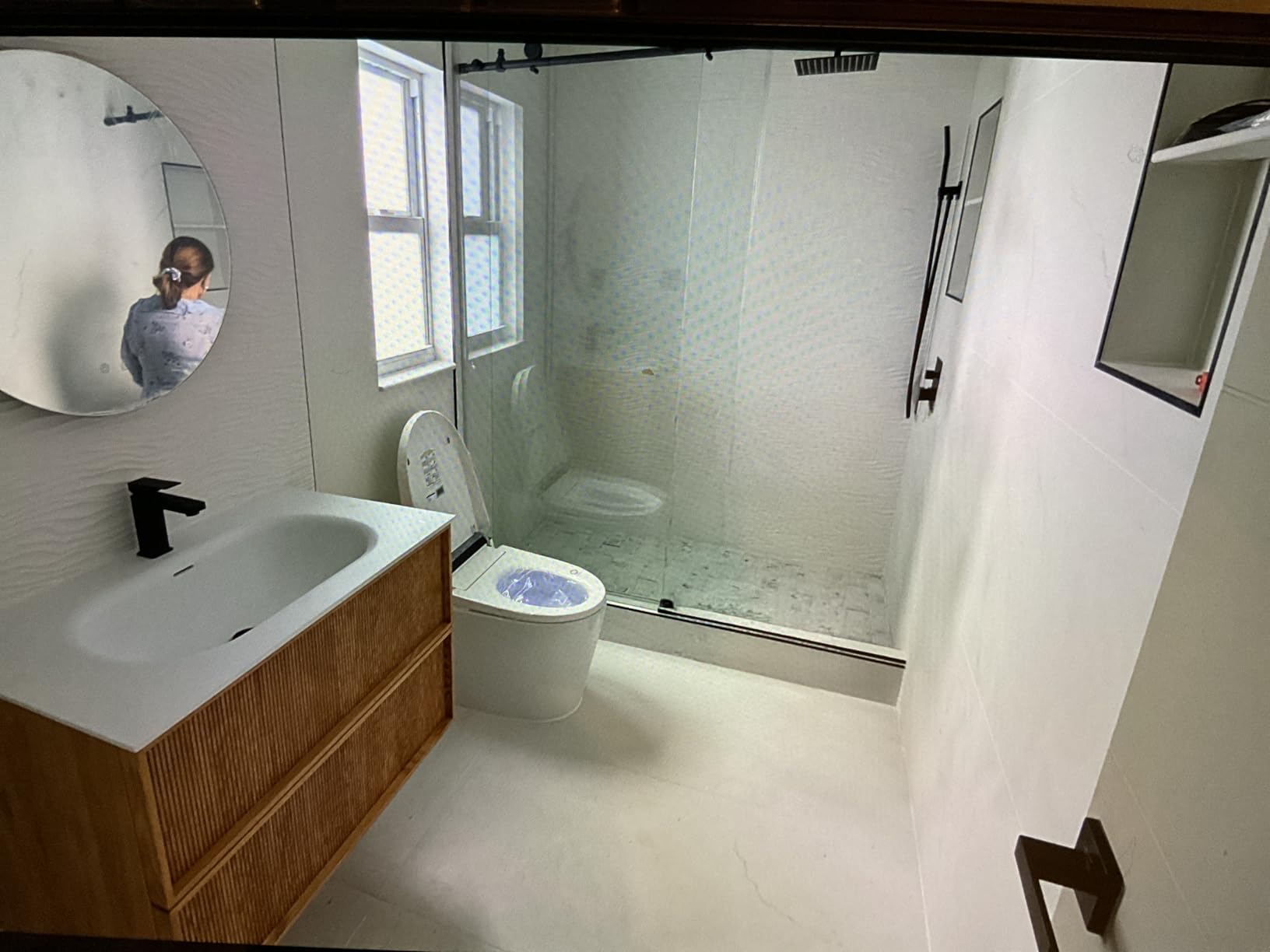 KPUY Frameless Sliding Shower Door 55-60