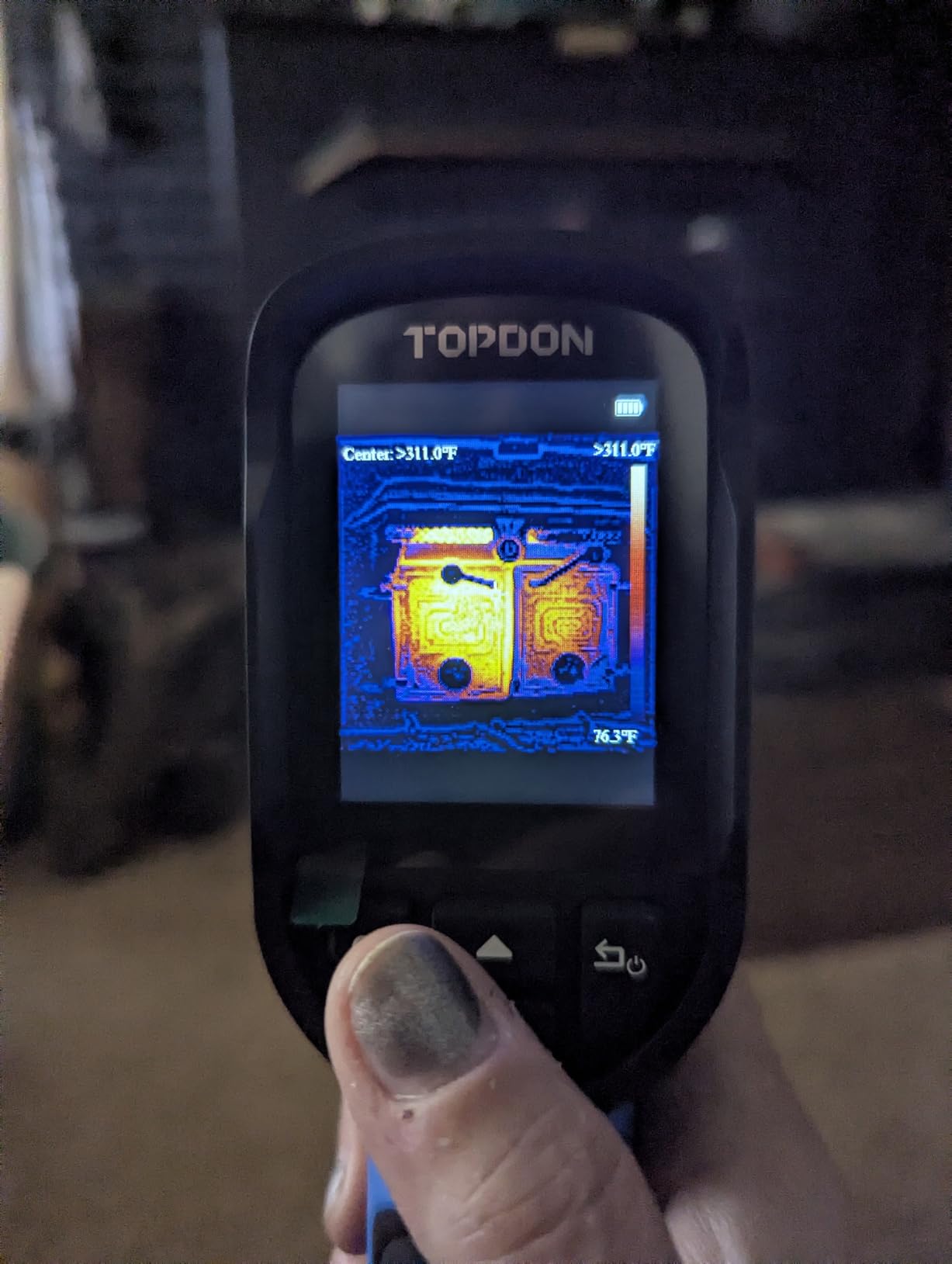 TOPDON TC004 Mini Thermal Imaging Camera, 240 x 240 TISR Resolution | 15H Battery Life, 25Hz Handheld Infrared Camera with High/Low Temp Alerts, Auto Shutdown, 128 x 128 IR Resolution, Blue customer photo 2