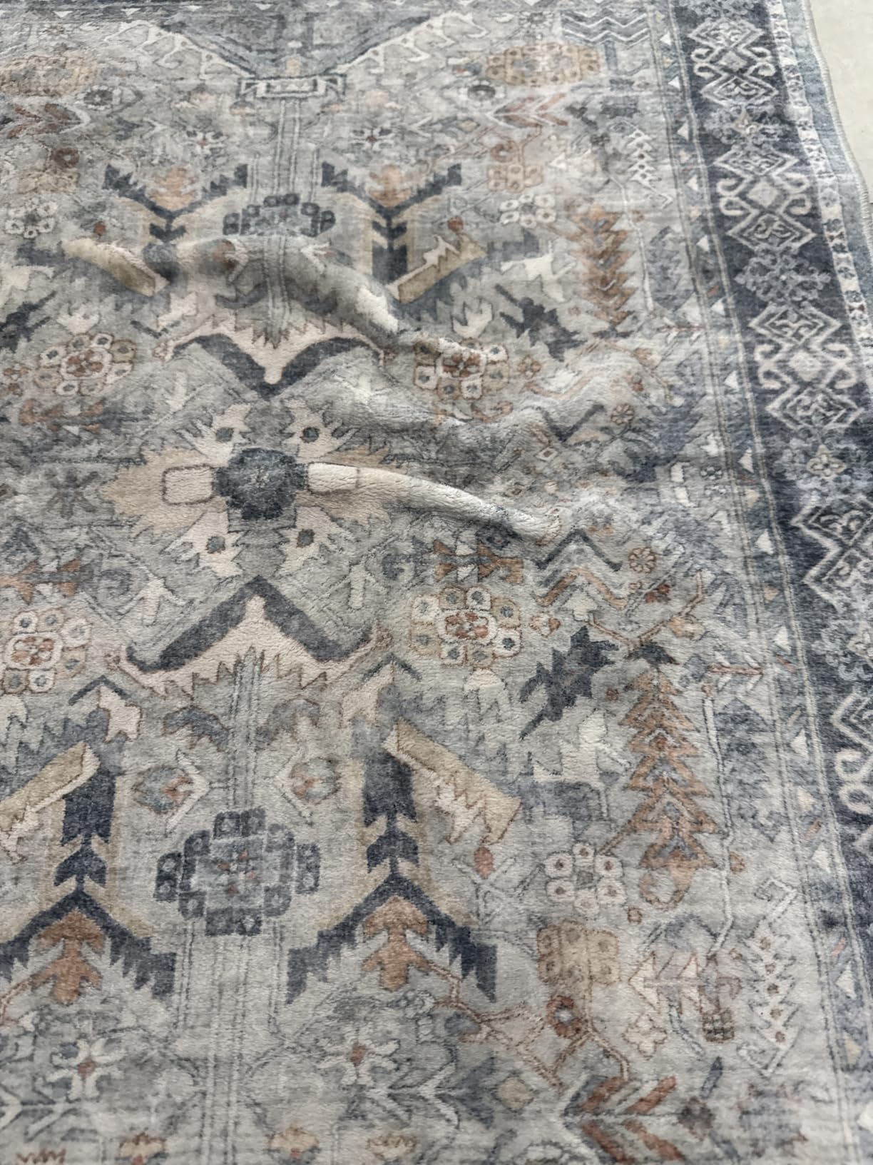 Washable 3x25 Long Hallway Runner - Non-Slip Stain Resistant Kitchen Rug Distressed Mats Low Plie Soft Ultra Thin Room Floor Carpet for Living Room Dining Room (Beige,3x25) customer photo 1