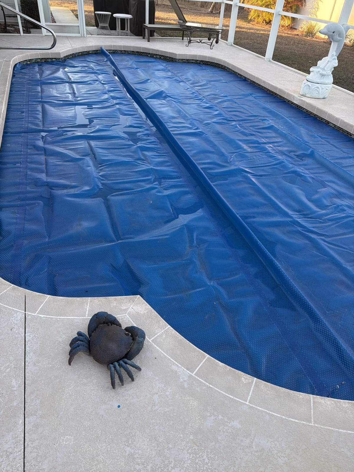 Real Relax 16 mil Solar Pool Cover, 16 x 32 ft Rectangle Bubble Blanket | Heat Trapping Solar Blanket, Durable Material for Inground & Above Ground Swimming Pools, Blue customer photo 1