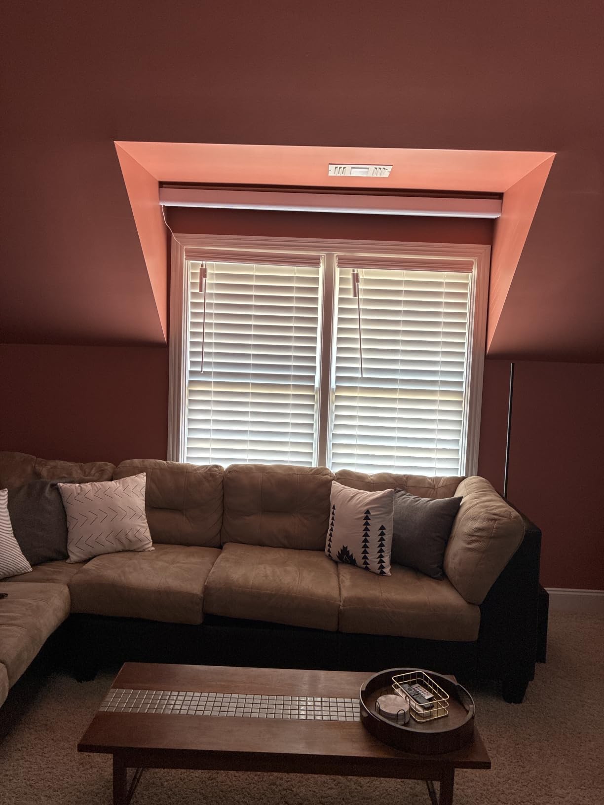 Persilux Smart Motorized Blinds with Remote, No Drill Automatic Roller Shades for Indoor Windows, Blackout Linen Fabric, Electric Blinds for Windows, Linen Beige, Custom Size customer photo 1