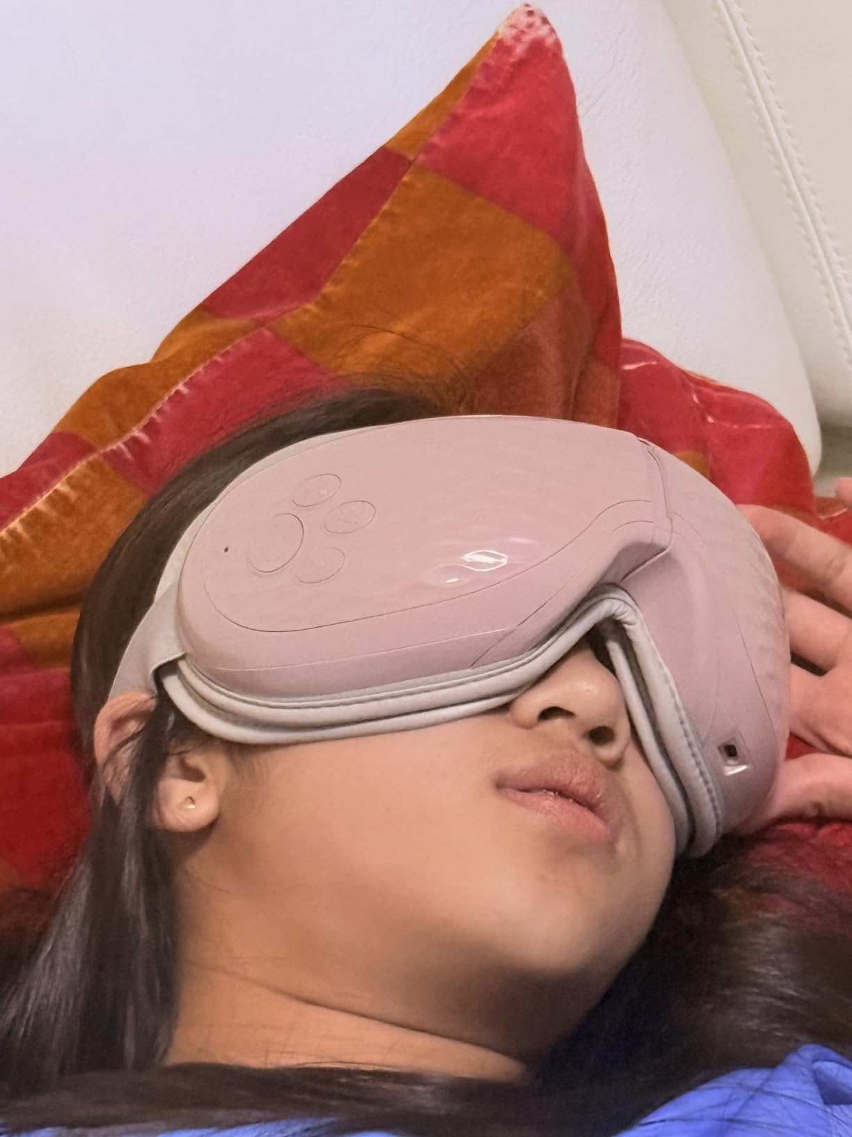 ALLJOY Eye Massager with Heat, Birthday Gifts for Women Men, Bluetooth Music Sleep Mask for Migraine Relief, Eye Strain, Dark Circles & Dry Eyes customer photo 1