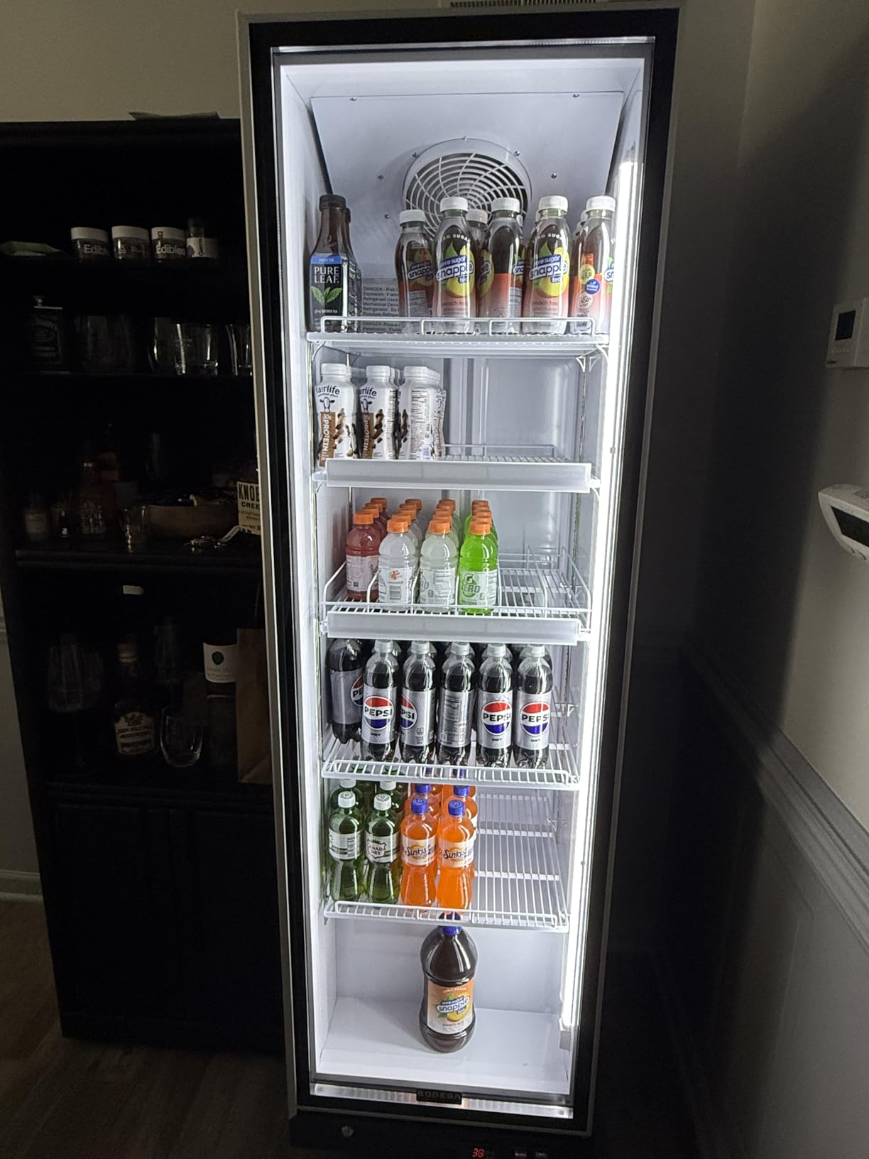 BODEGACOOLER 12.5 Cu. Ft. Upright Commercial Beverage Refrigerator, Large Glass-Door Display Merchandiser, Energy-Star Rated Drink & Bar Cooler with Soft LED Lighting and Adjustable Shelves customer photo 2