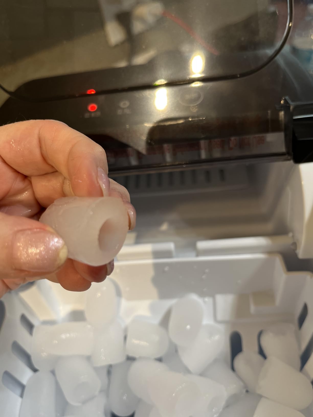 Kismile Nugget Ice Maker Countertop, 35 lbs/Day, Stainless Steel, Portable Sonic Ice Maker & Pebble Ice Machine, First Ice in 7 Mins, 43 dB Quiet, One-Touch Self-Cleaning for Home & Office customer photo 1