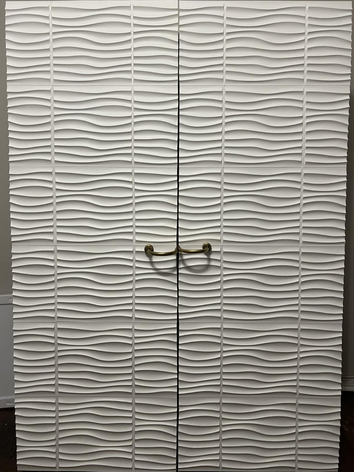Art3d 20 Pack Decorative 3D Wall Panels 11.8 x 11.8 Inch Covering 19 Sq.ft - Glue Up PVC Wall Panels for Interior Decor, Living Room, Office and Home, Black customer photo 2