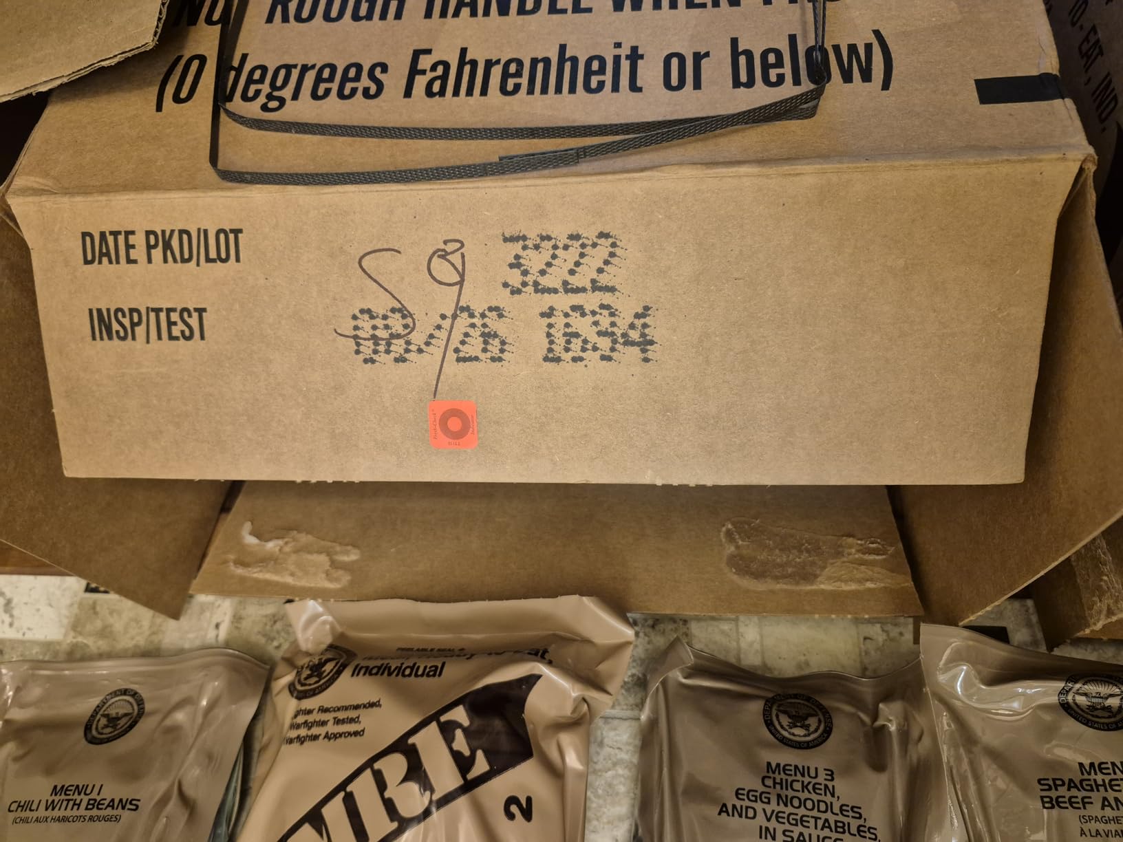 2026 Inspection MRE, U.S. MRE Meals, Emergency Supplies, Emergency Food Supply, Survival Food w/Flameless Heater, Ready Meals (Variety Pack of 24) - (A & B Case Fresh Stock) MREs have 10 Year Shelf Life From Inspection Date customer photo 1