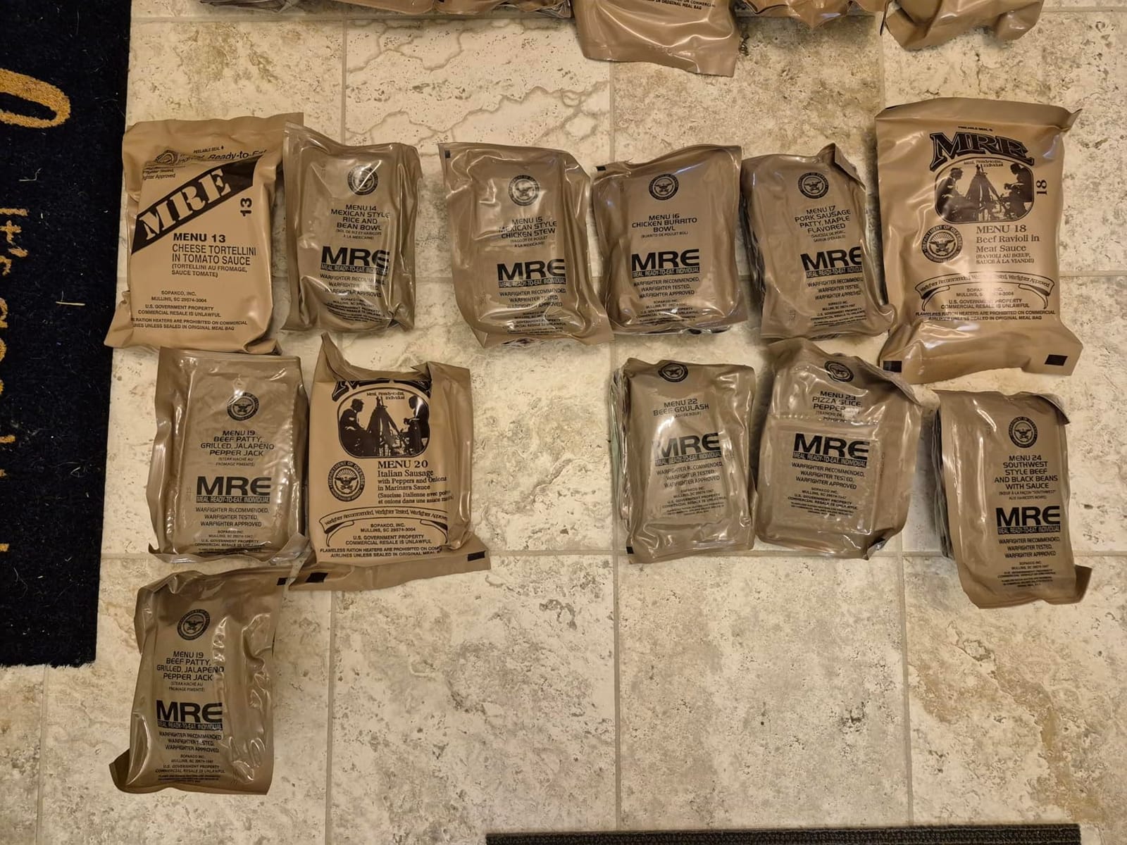 2026 Inspection MRE, U.S. MRE Meals, Emergency Supplies, Emergency Food Supply, Survival Food w/Flameless Heater, Ready Meals (Variety Pack of 24) - (A & B Case Fresh Stock) MREs have 10 Year Shelf Life From Inspection Date customer photo 2