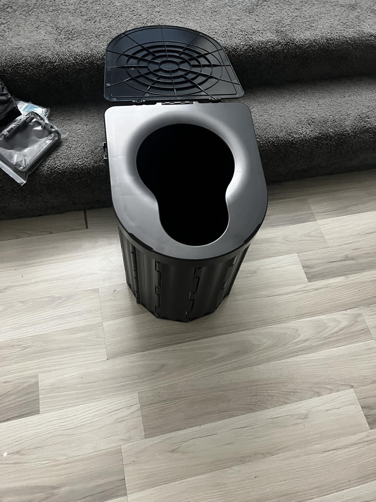 Portable Toilet with Urine Gel & Leak-Proof Bags - Odorless Camping Toilet for Adults & Kids, Outdoor Travel Potty with Ergonomic Design customer photo 1