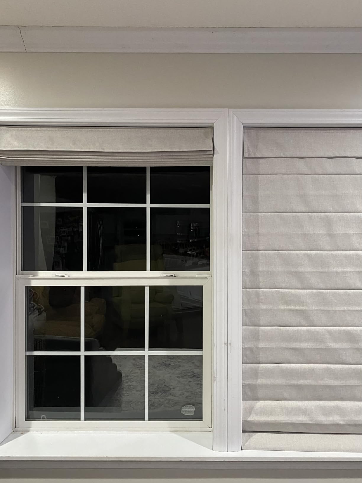 LazBlinds No Drill Roman Shades, Blackout, 34