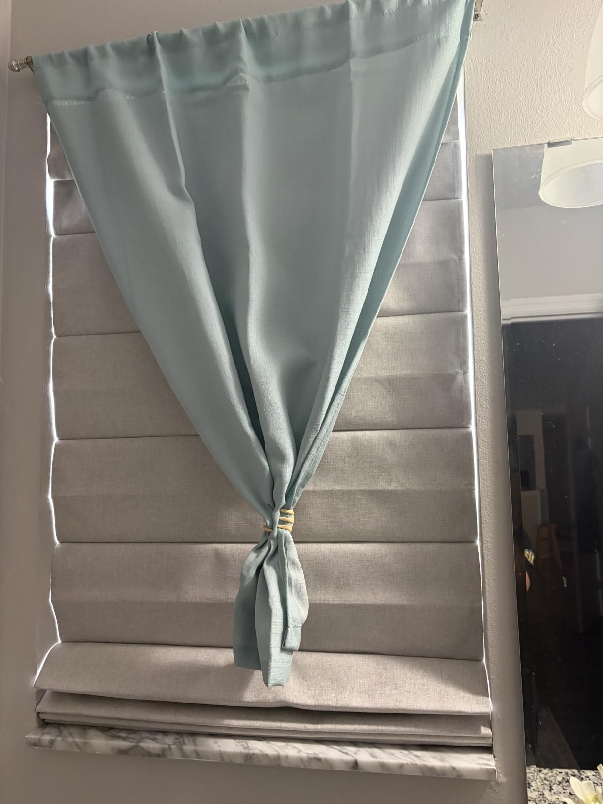 LazBlinds No Drill Roman Shades, Blackout, 34