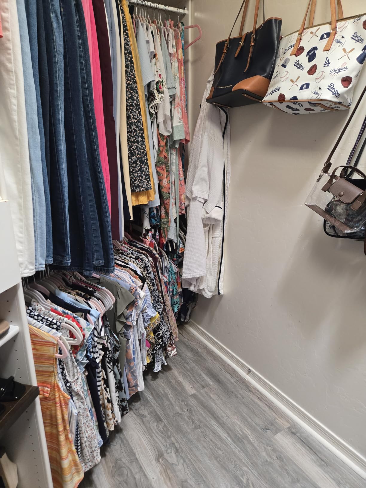 HYSEYY Clothes Rack, Clothing Rack for Hanging Clothes, Rolling Garment Rack Sturdy Coat Rack Portable Wardrobe Rack Metal Closet Rack for Bedroom Laundry Living Room, Black customer photo 1