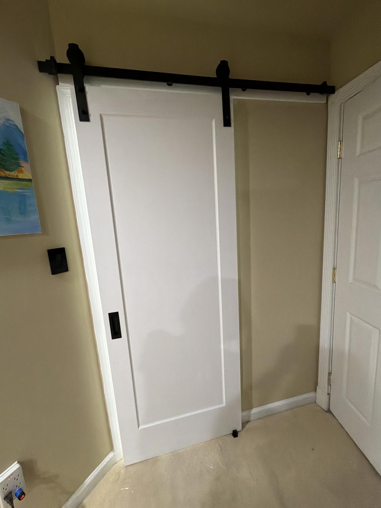 BARNSMITH 30x80 in 1-Panel White Primed Molded Door Slab, Shaker Style Paintable Hollow Core Interior Door Panel, for Pocket, Swing, Sliding Door customer photo 1