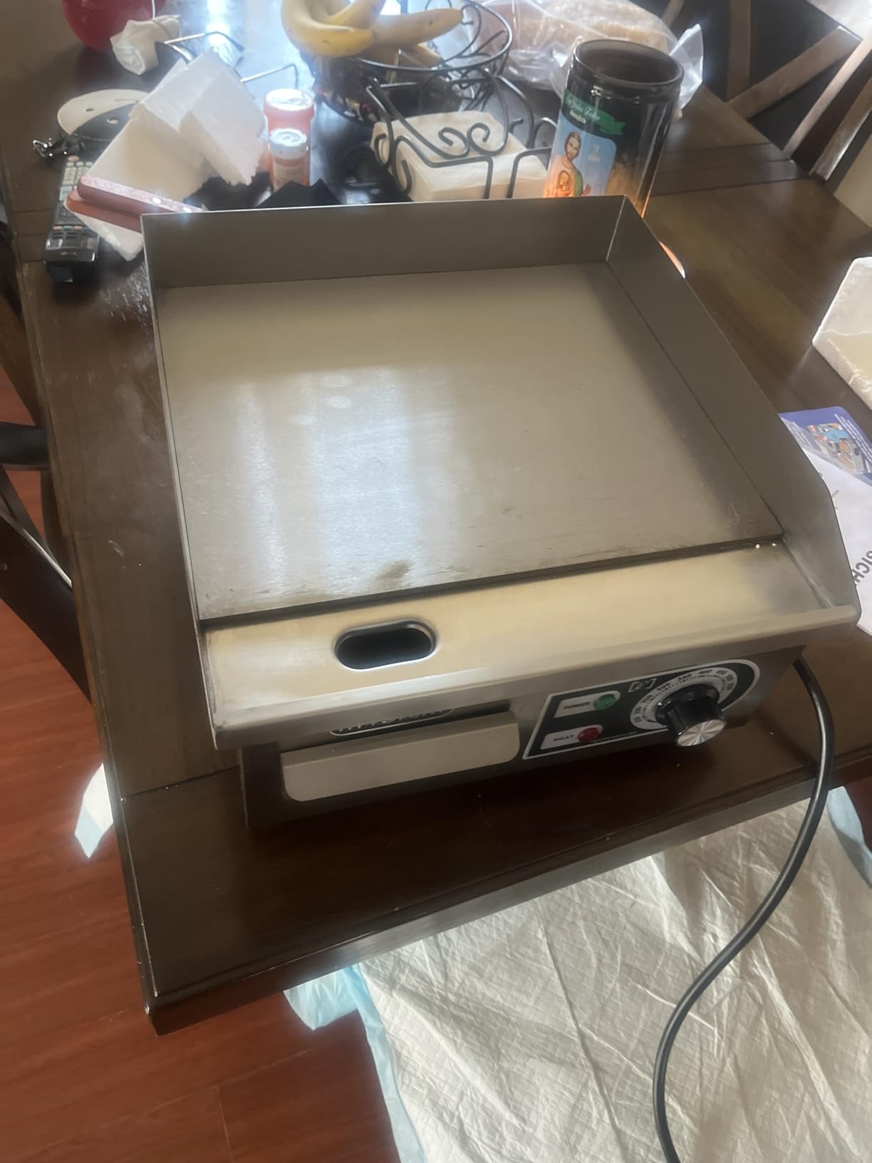 29'' * 16'' Commercial Electric Countertop Griddle -110V Flat Top Griddles w/ 122-572°F Adjustable Temperature and Non-Stick, 3000W Stainless Steel Electric Griddle w/ 10mm Thick Cast Iron customer photo 2