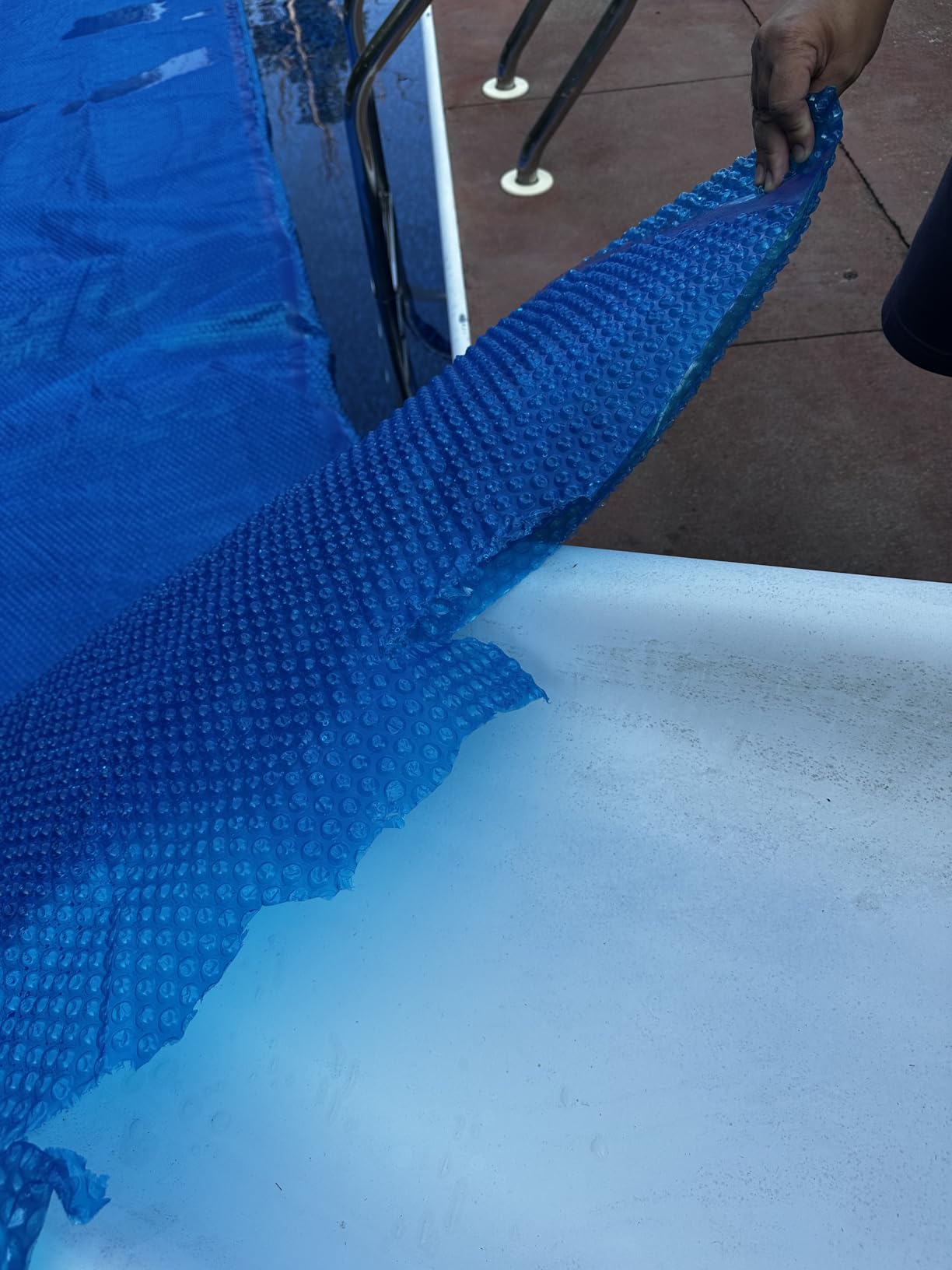 Sun2Solar Solar Pool Cover 16 Mil | 18 x 36 Ft Blue | Heat Retaining Solar Blanket | Rectangle Swimming Pool Cover | Water Conservation & Debris Protection customer photo 1