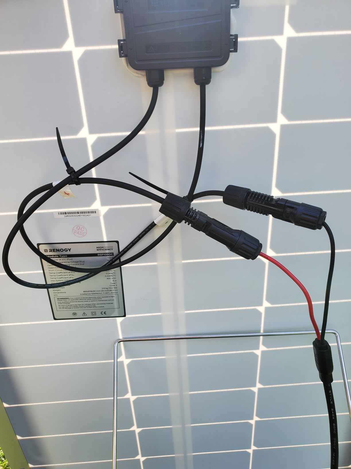 RENOGY REGO 200 Watt Solar Panel N-Type, 25% High Efficiency Solar Panel | 200W Solar Panel 16BB for RV Roof Boat Camping Van Trailer Cabin Home Off-Grid, IP67, Ideal for 12V/24V Battery Systems customer photo 2