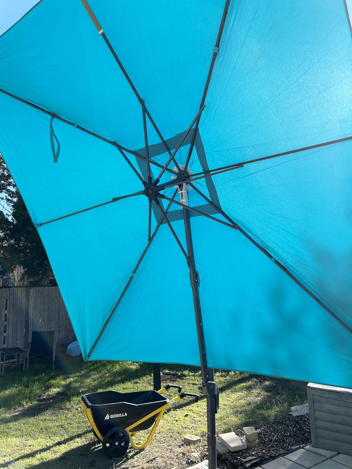 HOTEEL 10x10ft Patio Umbrella Cantilever Umbrella Double Top - Upgrade and Intensify - 360 Rotation and 5 Angles Adjustment - Aluminum Offset Pool Umbrella Outdoor Umbrellas for Patio Garden Deck Pool customer photo 2