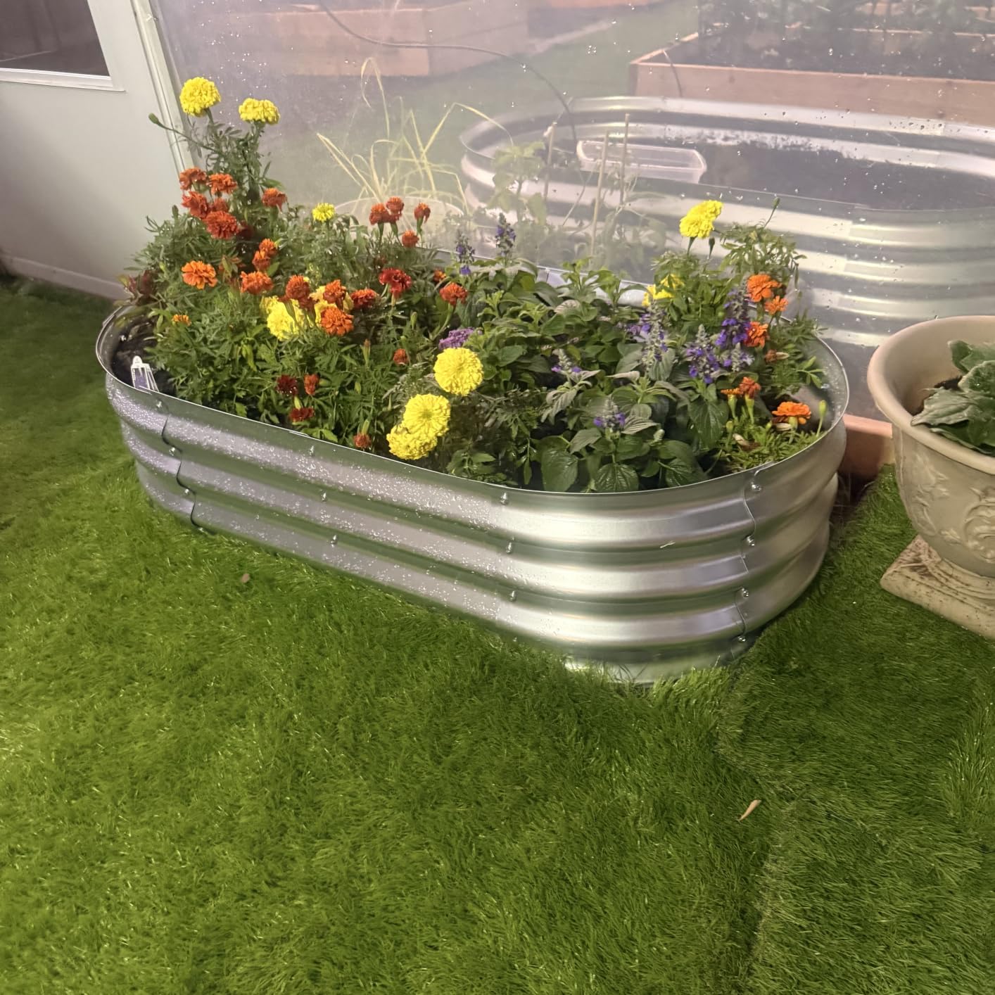 Artificial Grass Turf Outdoor Indoor, 5x10ft Realistic Fake Grass Mat | Synthetic, Easy to Clean, with Drainage, Astro Turf Rug, Grass Carpet for Patio Balcony Garden Lawn Landscape Decoration customer photo 1