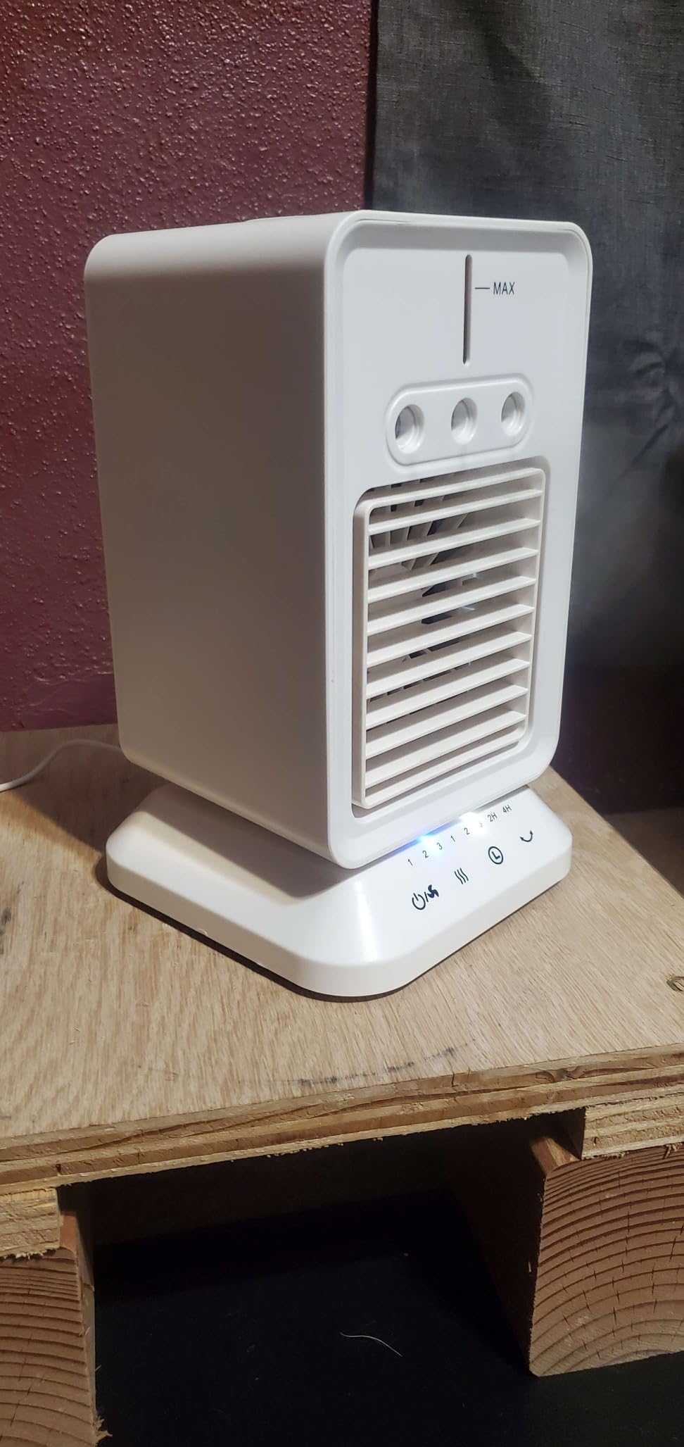 4-IN-1 Windowless Air Conditioner Portable w/3.2-Gal Tank for 30H Cooling, 4 Speeds &4 Modes, Waterless Alert System Swamp Cooler, LED Touch & Remote,12H Timer, Evaporative Air Cooler for Room customer photo 2