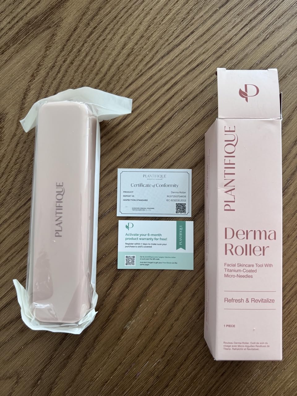 PLANTIFIQUE Derma Roller for Hair & Skin - Microneedling Face Roller, Pink | 0.25mm Titanium Fine Needles, Includes Protective Case - Rodillo de Microagujas customer photo 1