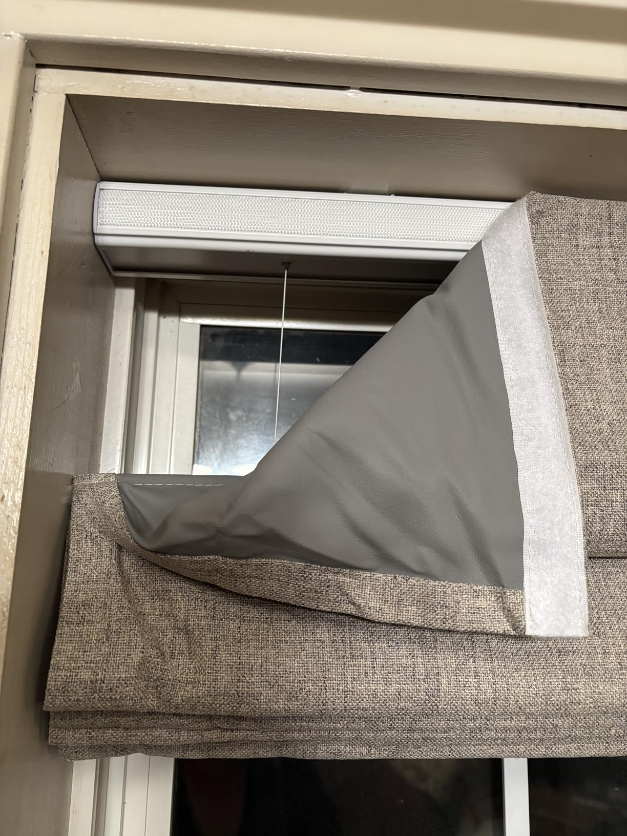 Joydeco Cordless Roman Shades, Linen Window Blinds, 23