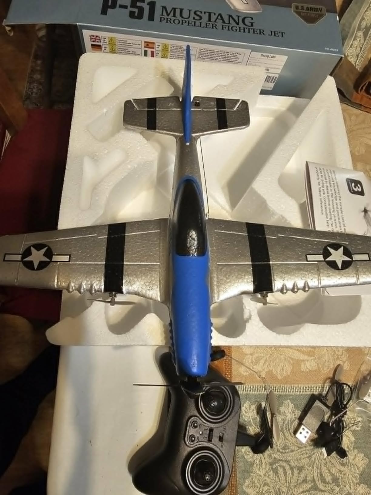 AIGIMU 3CH P-51 RC Airplane with 6-Axis Gyro for Beginners, Ready to Fly customer photo 2