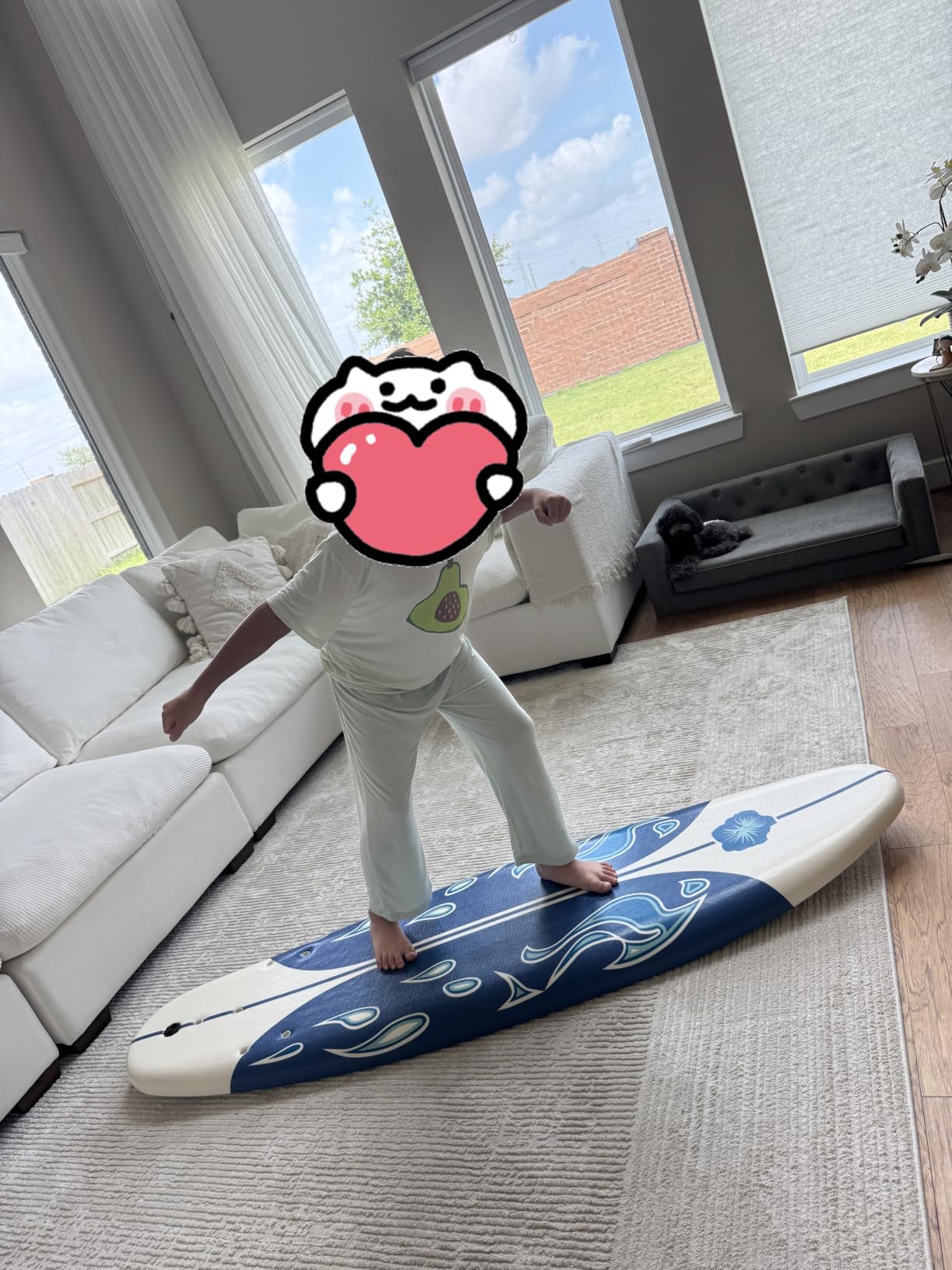KOTEK 6' Surfboard, Surfing Board with 3 Removable Fins, Safety Leash, EPS Core & EPE Deck, Lightweight Surf Board for Teenagers, Adults, Beginners customer photo 1
