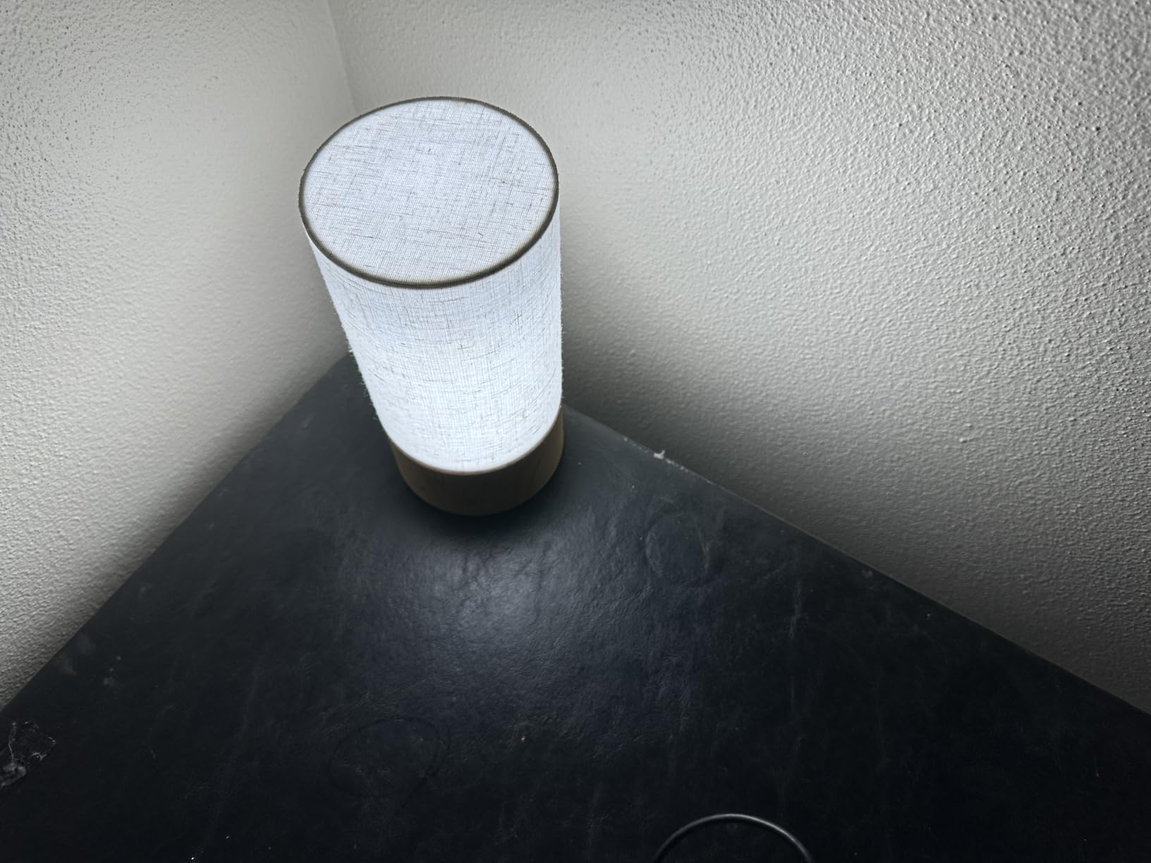 Caromolly Light Therapy Lamp, Happy Lamp 10,000 LUX UV Free with 3 Color Temperature & 5 Brightness Level, Full Spectrum Light Wood Base Round Flaxen Fabric Shade for Home, Office, 4 inch x 8.4 inch customer photo 2