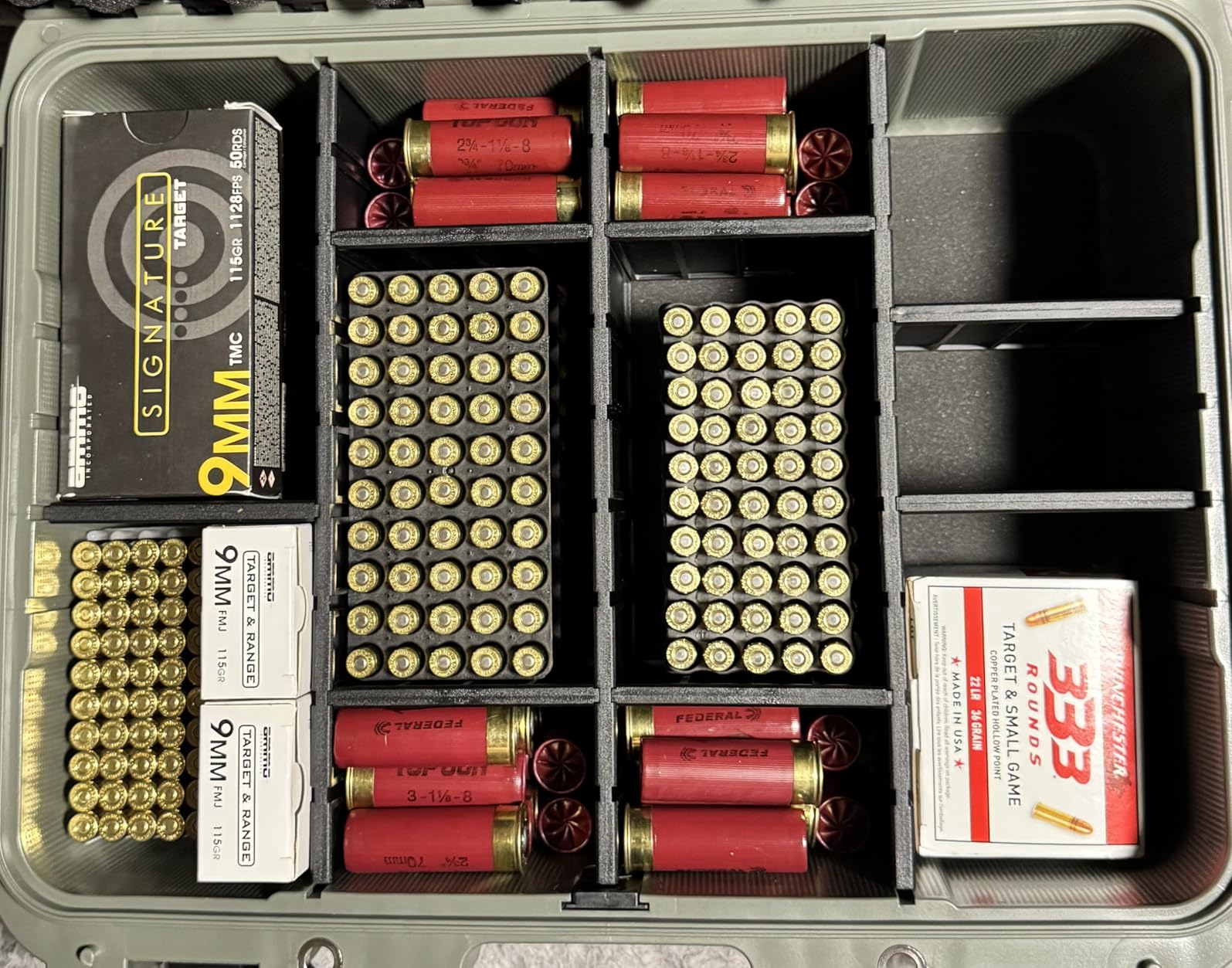 Waterproof Lockable Ammo Storage Box - Heavy Duty Ammo Organizer Case with 8 Adjustable Dividers for Handgun, Rifle & Shotgun Ammo, Secure Ammo Crate, Safe & Organized (Extra-Large Capacity) customer photo 1