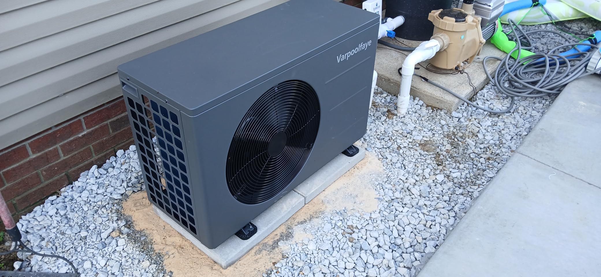 17,000 Gallon Electric Pool Heater for Inground Pools 220V | 58,000 Btu Inverter Swimming Pool Heat Pump For Above Ground Pool With High COP 6.6 Energy Save 45% WiFi App Control customer photo 1