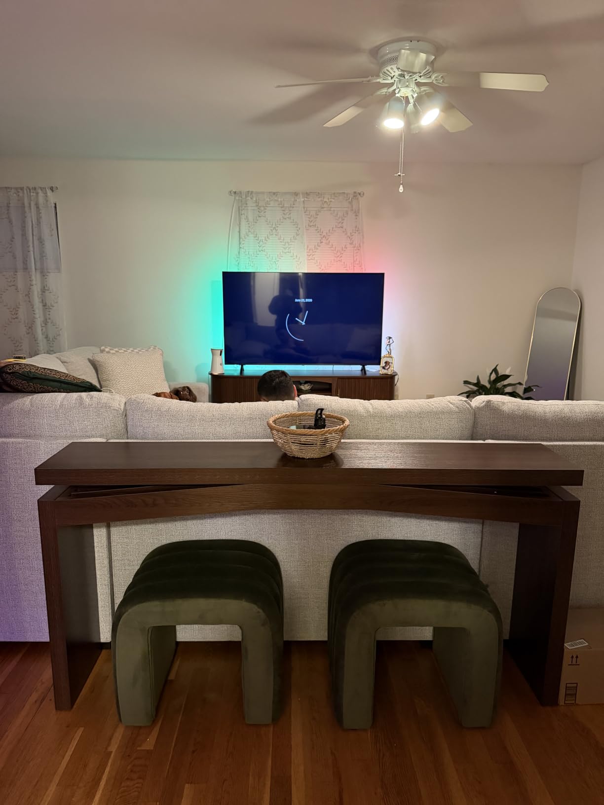 Console Tables for Entryway 63-Inch, Natural Brown | Wooden Sofa Tables Narrow Long Behind Couch Farmhouse, Modern Entryway Tables Rectangular for Entrance, Home, Living Room customer photo 1