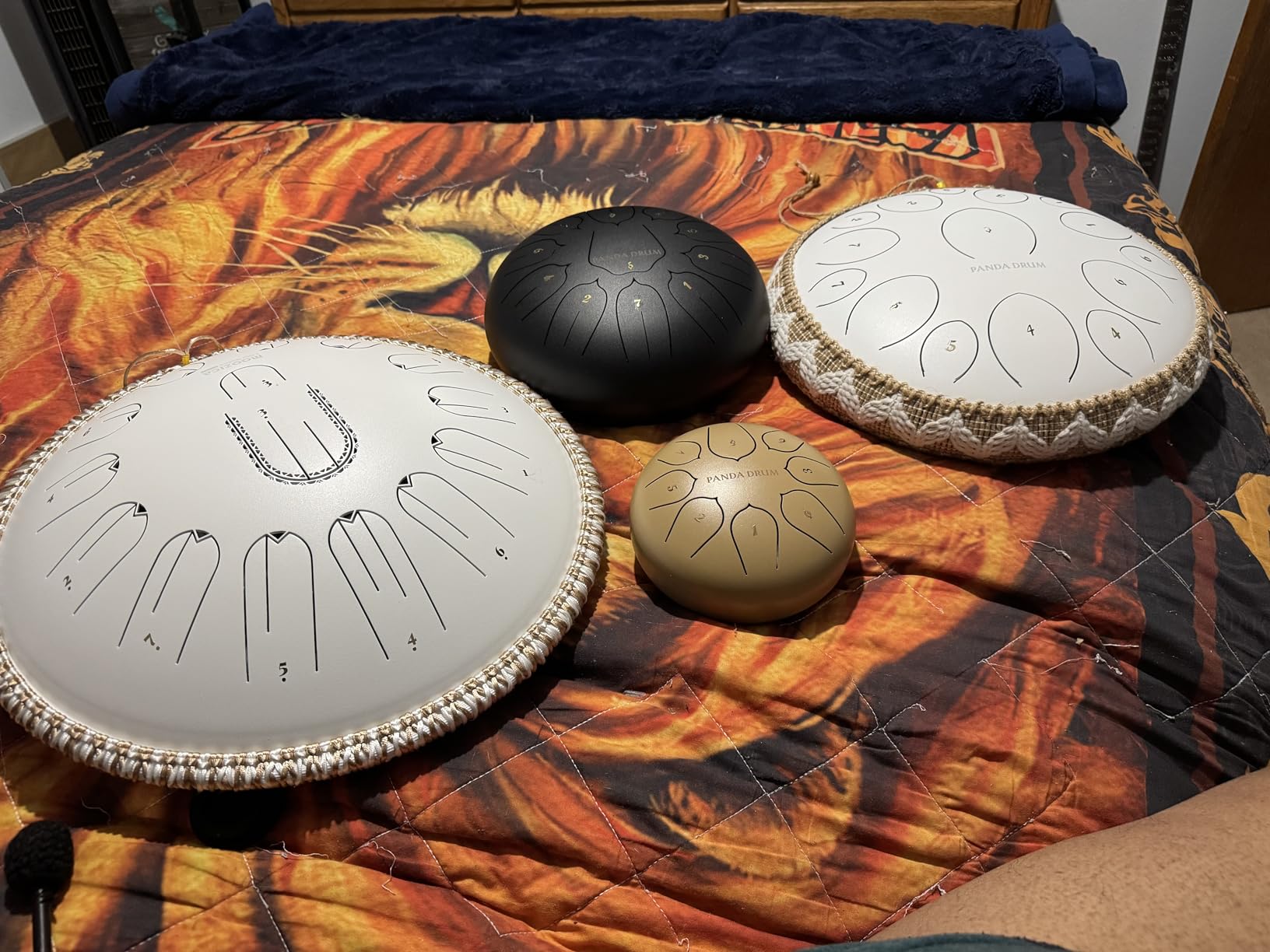 Panda Drum Pro (White) | Steel Tongue Drum for Inside & Outside | 15 Inch | with Music Book, Mallets, Carrying Bag & Finger Picks | 432 Hz Rain Drum | Calming Musical Instrument for Adults & Kids customer photo 1